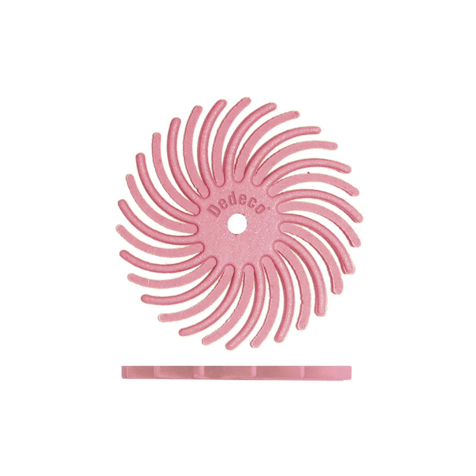 Dedeco Sunburst 7/8" Radial Disc, Pink, 1000 Grit, Extra-Fine, 1/16" Arbor, Box of 12 - Sunburst 7/8 Radial Disc - Image 1