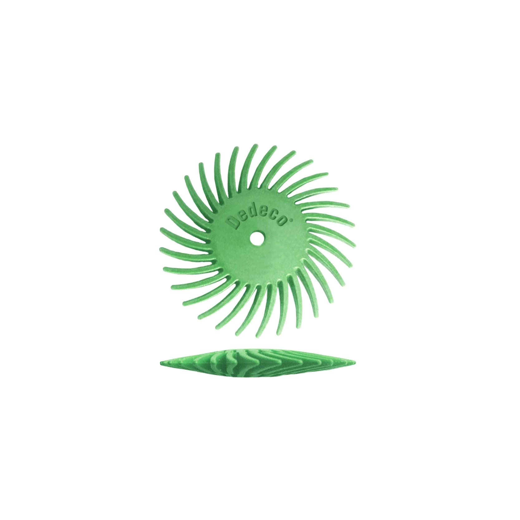 Dedeco Sunburst 5/8" TC Aluminum Oxide Knife-Edge Discs, Ultra-Fine, 1 Micron, Light Green, 12/Pk - SUNBURST 5/8" TC Aluminum Oxide Knife Edge Discs, Ultra-Fine, 1 Micron, Light Green, 12/Pk - Image 1