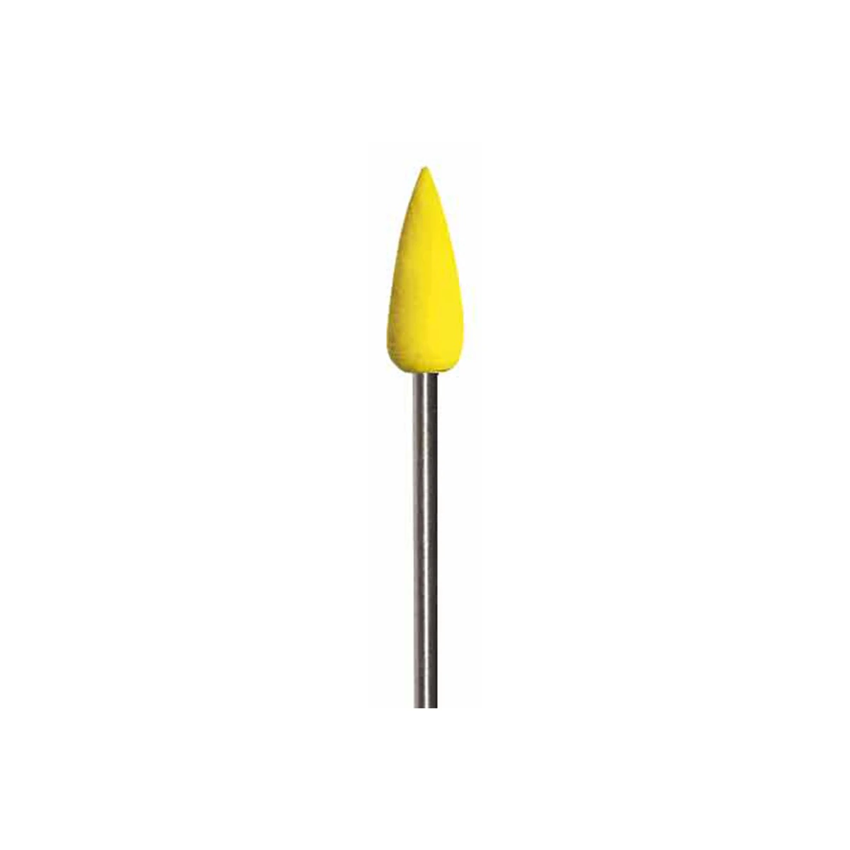 Dedeco Sunburst Finishing & Polishing Point, 3/32" Shank, 80 Grit (Coarse), Yellow, Shape 12, Aluminum Oxide, 12/Box - Sunburst Points 3/32 80 Grit - Image 1