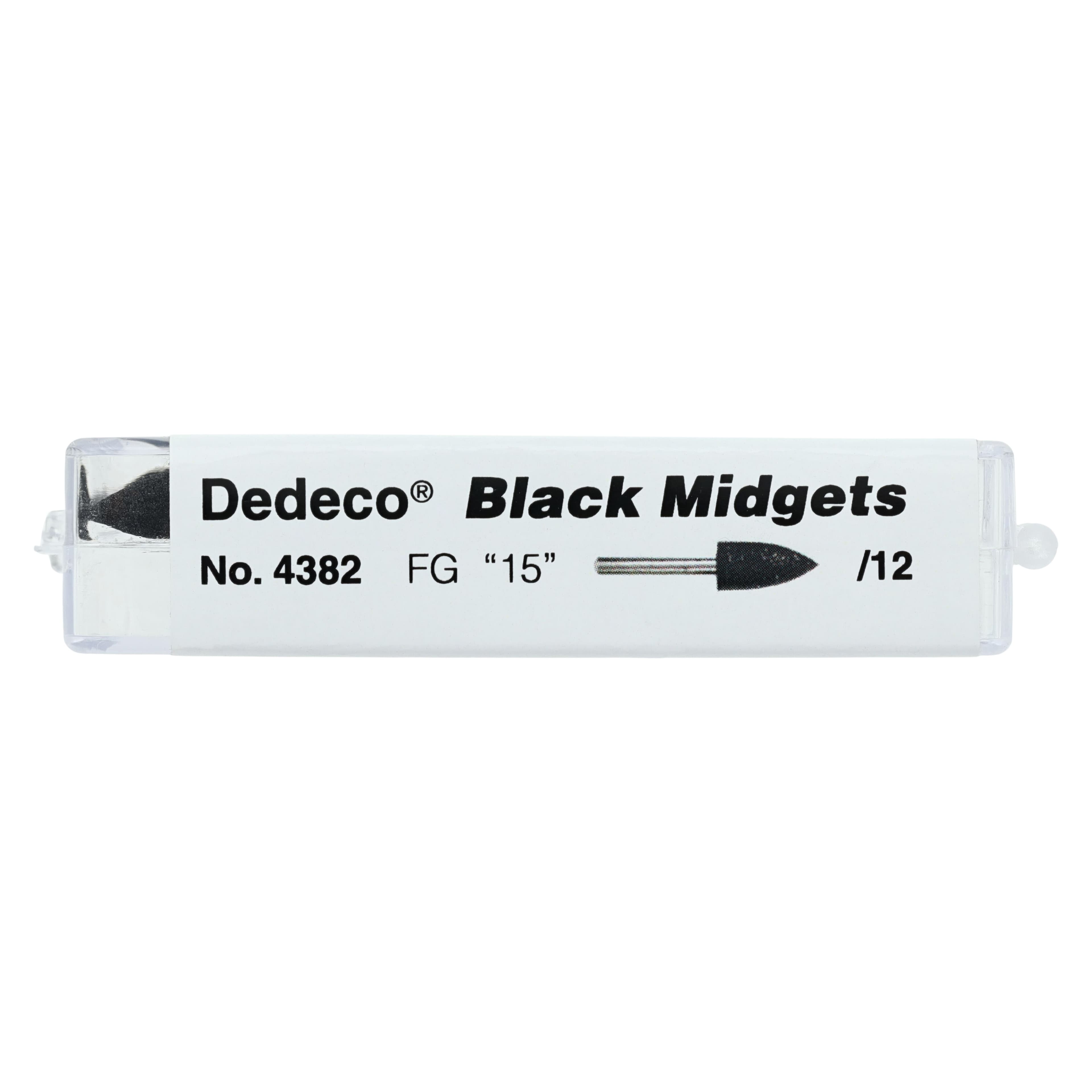 Dedeco Classic Midget Rubber Polisher, Shape 15, Black, Hard, FG (1/16" Shank), 12/Box, #4382 thumbnail 3