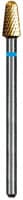 Dedeco Euro Goldies® Carbide Bur, Regular Cross Cut, Titanium Nitride Coated, HP (2.35mm Shank), 4.0mm Diameter, #G351E/040, 1/Pkg, 8364 - Euro Carbide Goldies® Crosscut, HP - # G351E, 4.0 mm Diameter - Image 1