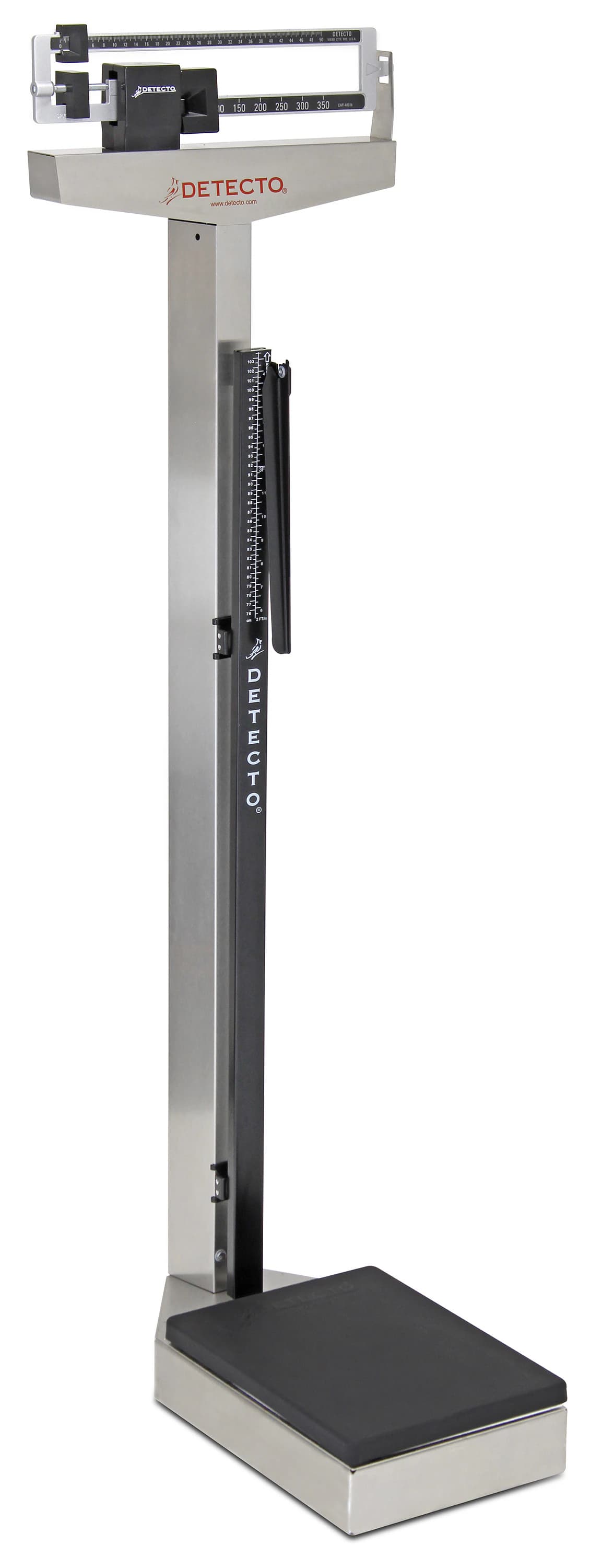 Detecto Physician Scale, Stainless Steel Beam, 400 lb Capacity - Scale Physician Stnlss Stl Bm - Image 1