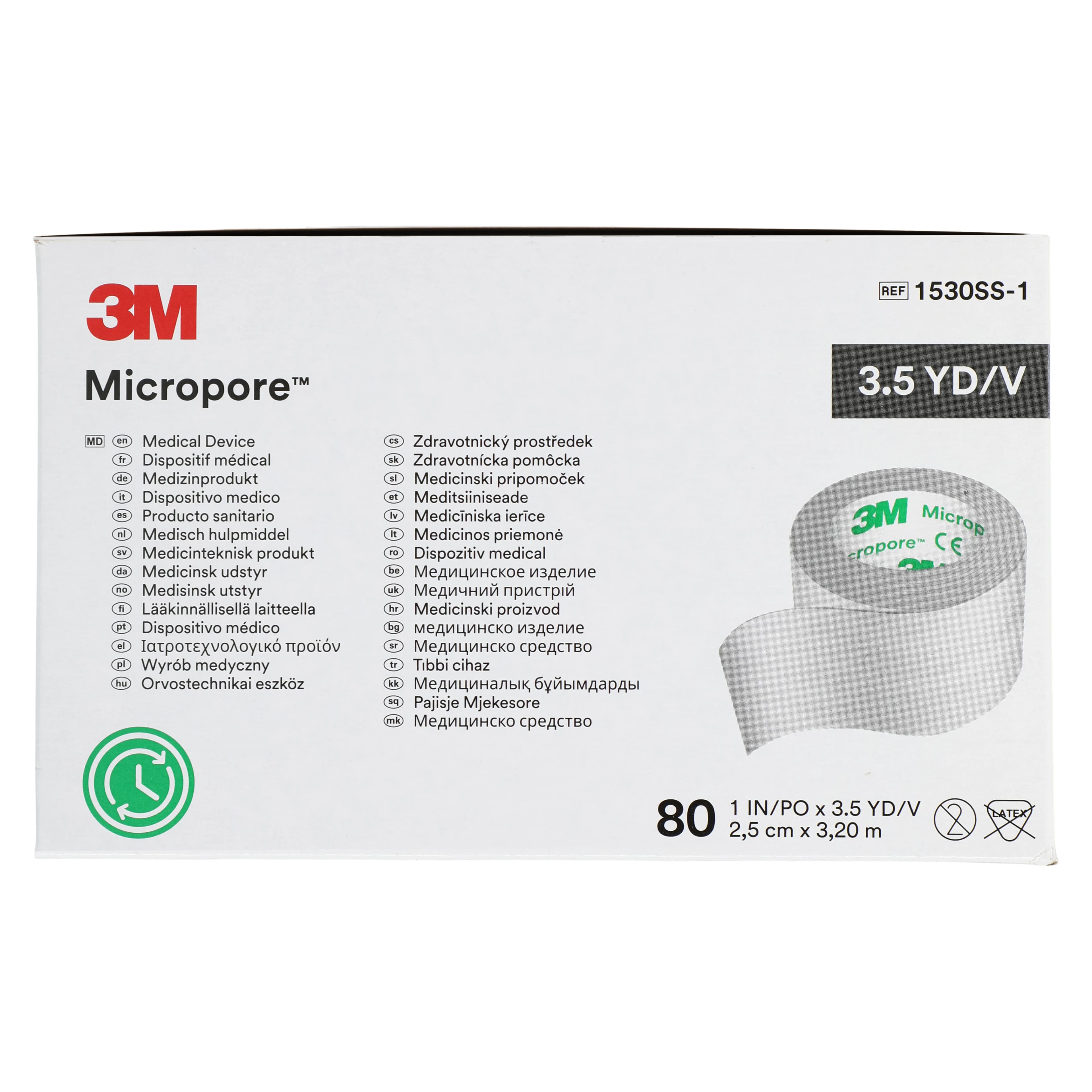 3M Micropore Surgical Tape, Paper, 1" x 3.5 yd, White, Non-Sterile, 400/Case thumbnail 6