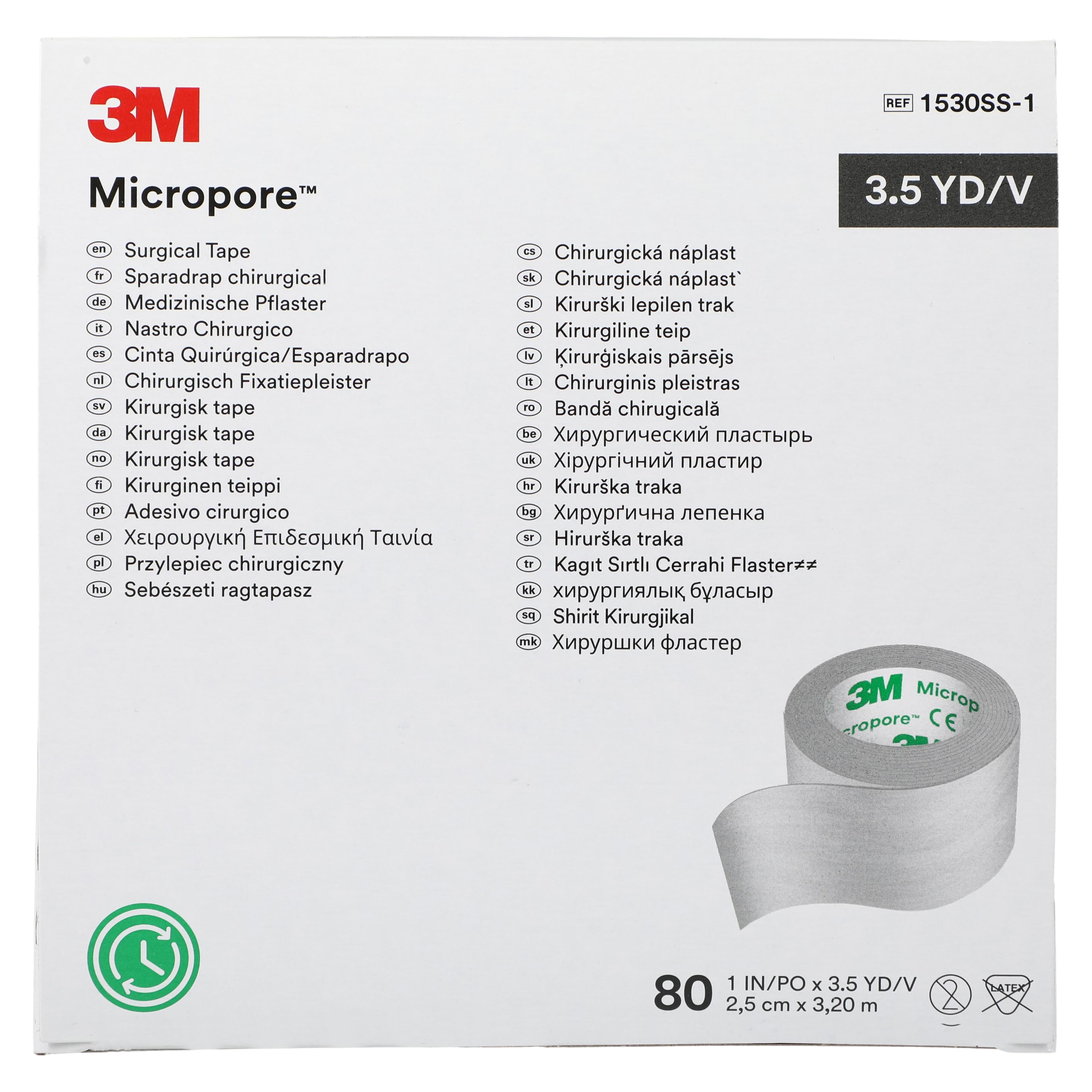 3M Micropore Surgical Tape, Paper, 1" x 3.5 yd, White, Non-Sterile, 400/Case thumbnail 4