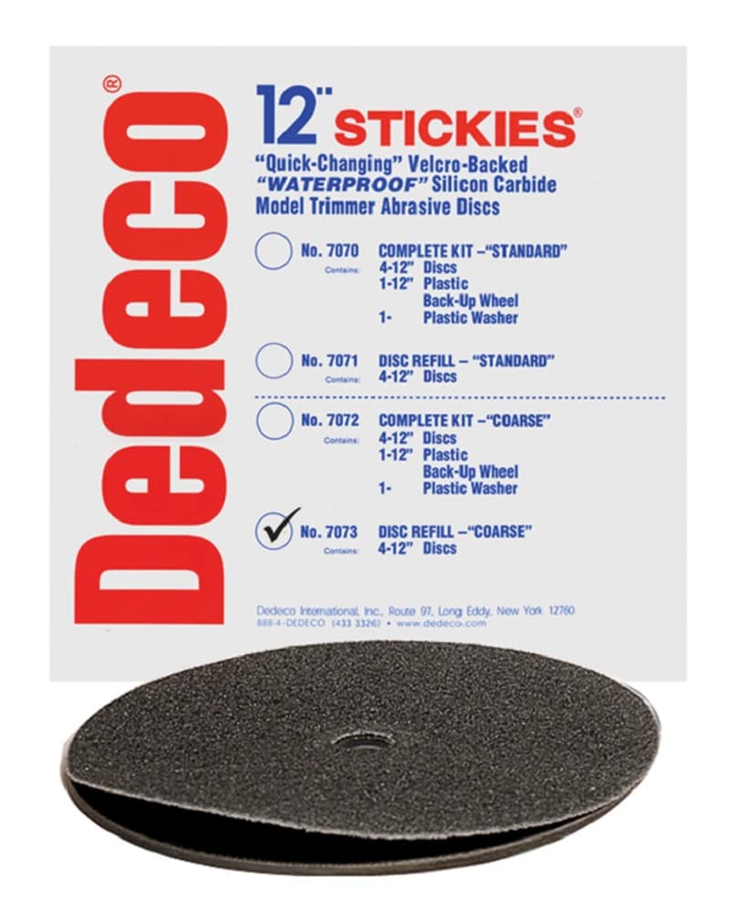Stickies Velcro-Backed Model Trimmer Discs, Coarse 36 Grit, 12", 4/Box thumbnail 3