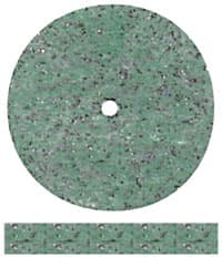 Dedeco Coarse Acrylic Trimming Wheels, Green, 7/8" x 1/8" (22 x 3.1 mm), 100/Box - Coarse Acrylic Trimming Wheel Box of 100 - Image 1
