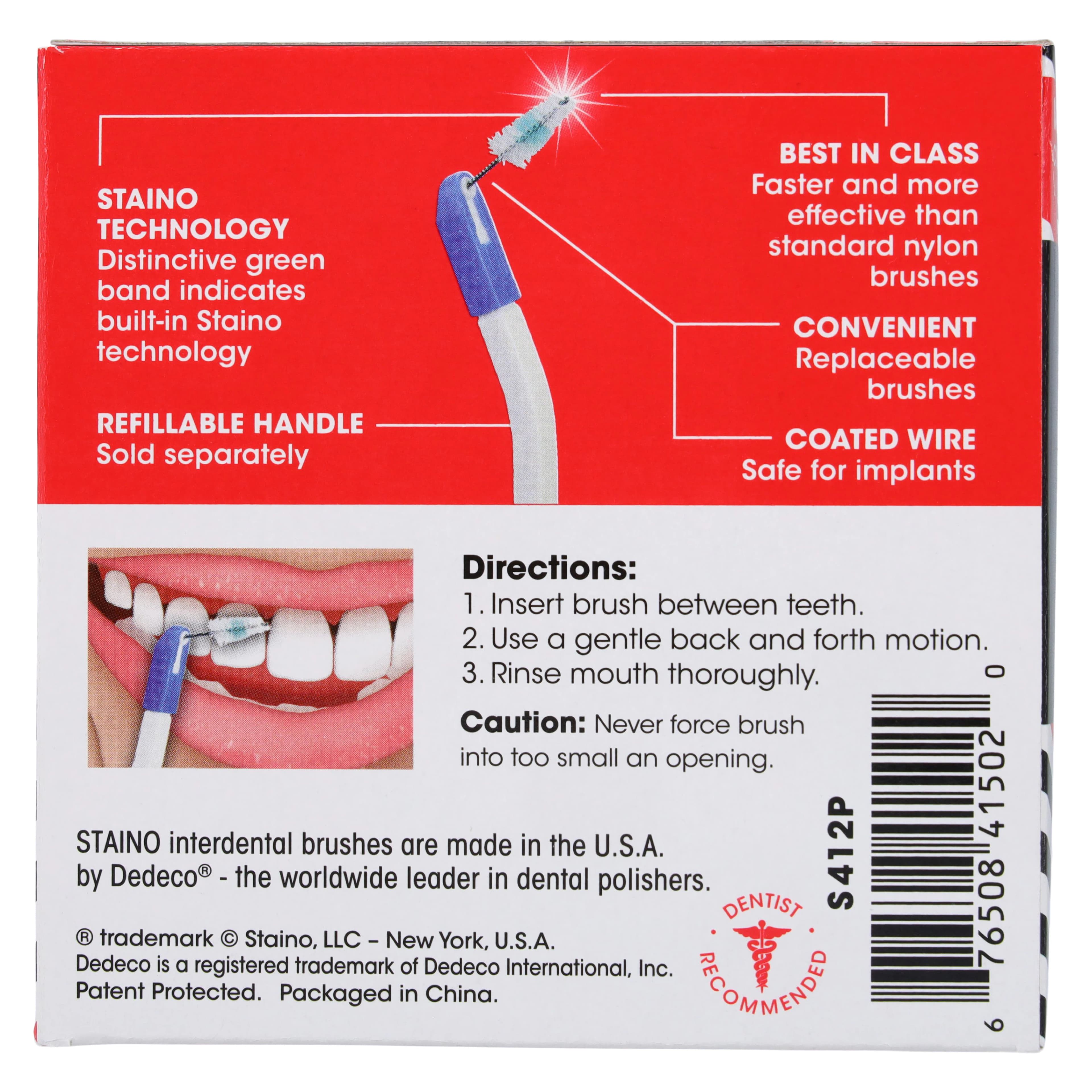 StaiNo Interdental Brushes, Ultrafine Cylindrical, Brush Refill, 72/Box, S412P thumbnail 5