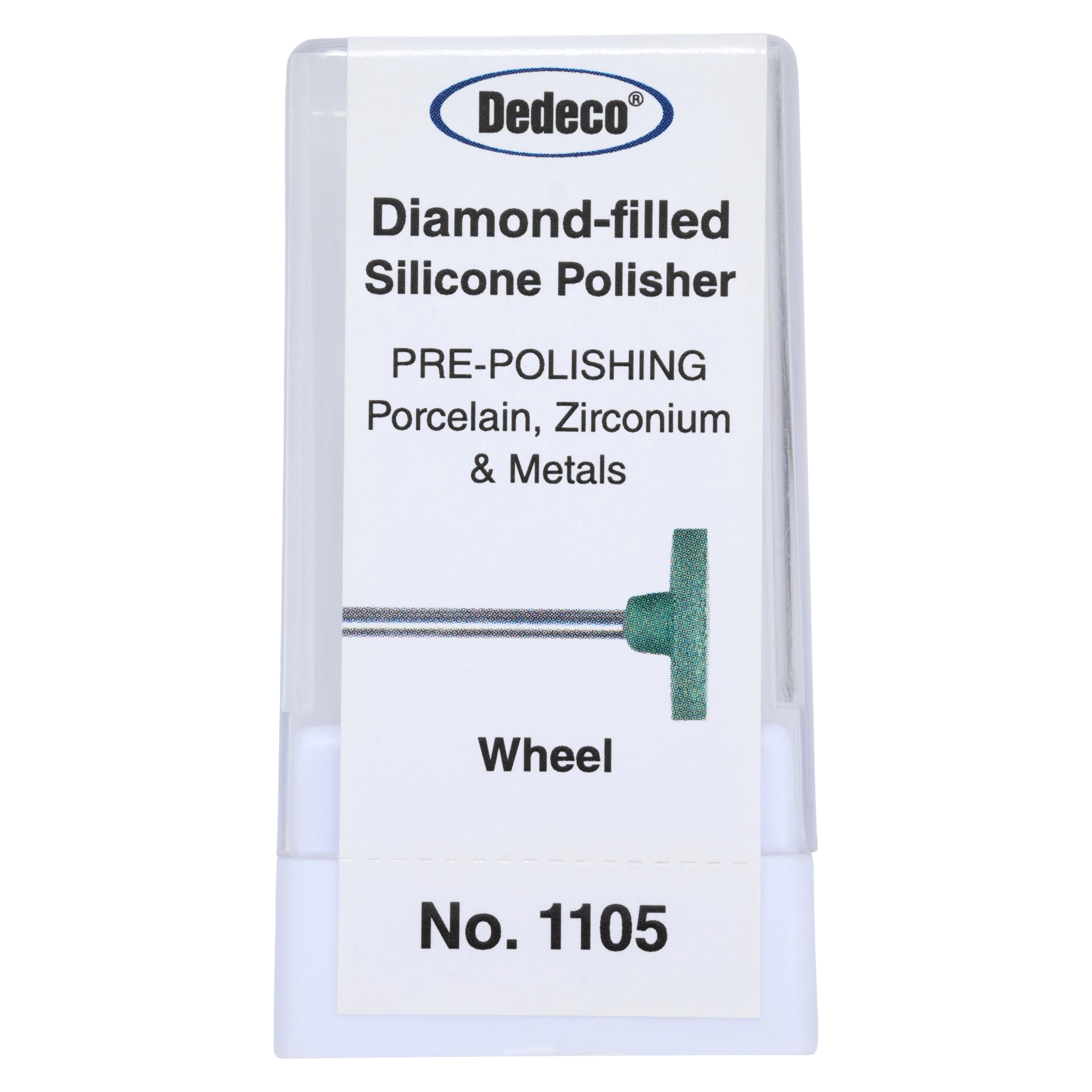 Dedeco Hi-Glaze Diamond Silicone Midget Coarse HP Wheel, Green, 1/Pkg thumbnail 3