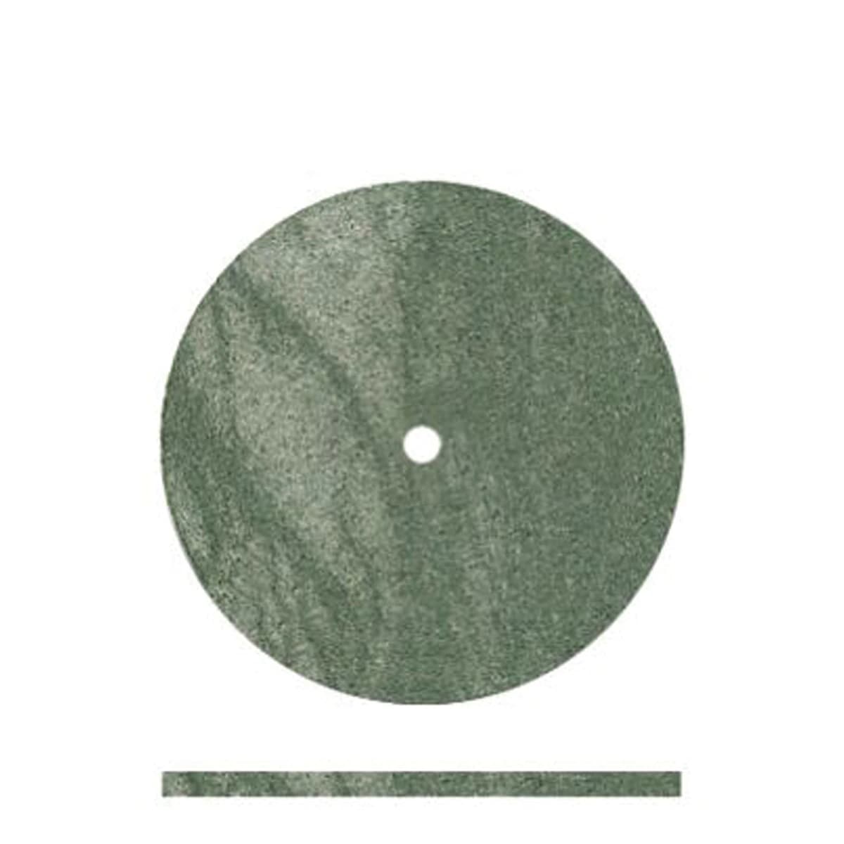 Dedeco Classic Rubber Polishers – Green Interproximal Wheel, Square Edge, 7/8" x 0.042", Coarse Grit, 100/Box - Classic Rubber Polishers – Wheel, Interproximal - Green Interproximal 7/8" x 0.042", 100/Box - Image 1
