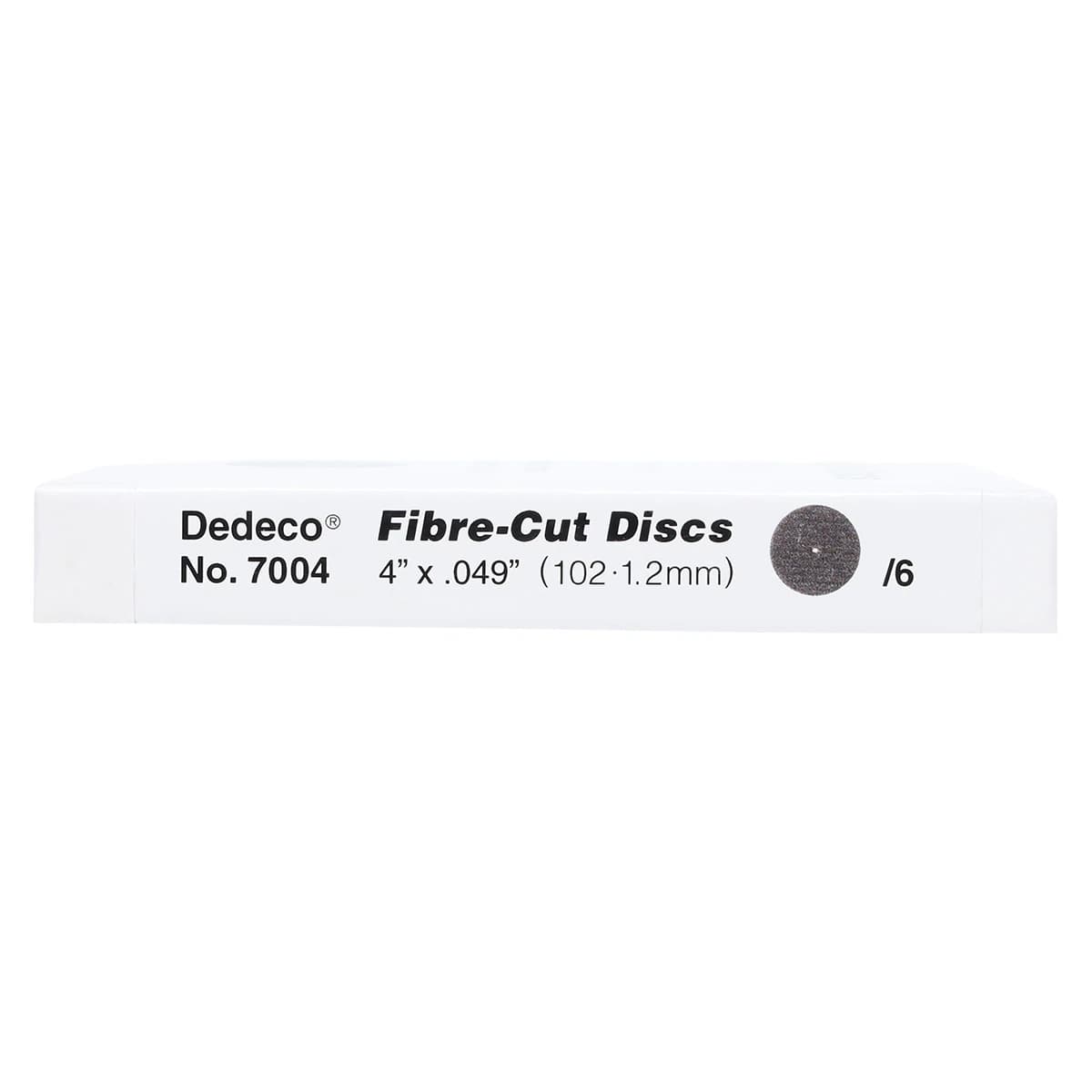 Dedeco Fibre-Cut Discs, 4" x .049", Aluminum Oxide, 6/Box, 7004 thumbnail 6