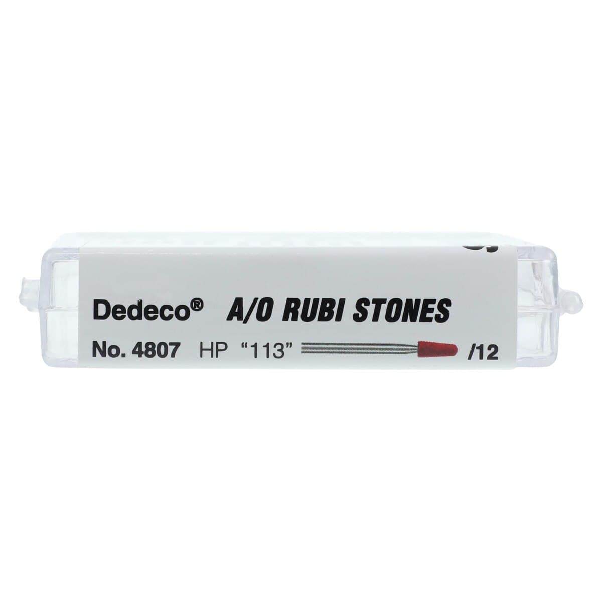 Dedeco A/O Rubi Stone HP #113, Aluminum Oxide Mounted Stone, 3/32" (2.35mm) Shank, Box of 12 thumbnail 4