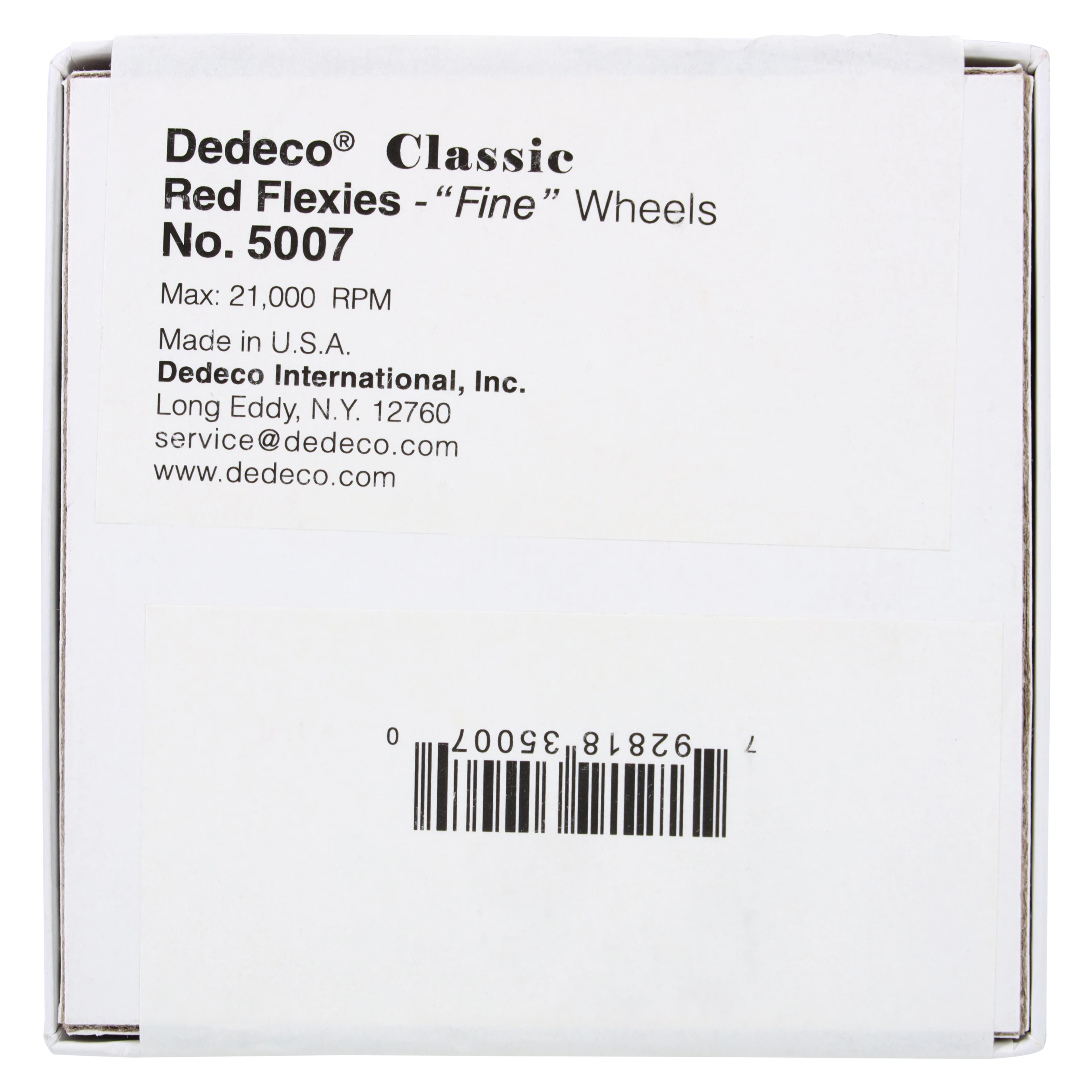 Dedeco Red Flexies Classic Rubber Polishing Wheel, Fine, Square-Edge, 7/8" x 1/8", 100/Box, 5007 thumbnail 3