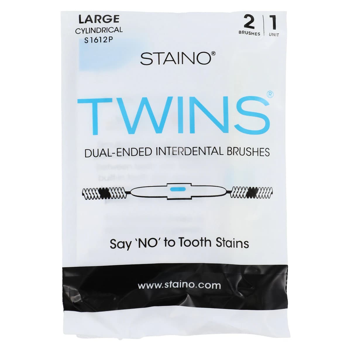 StaiNo Interdental Brushes, Dual End, Travel Size, Cylindrical, Regular, 36/Pkg, S1612P thumbnail 2