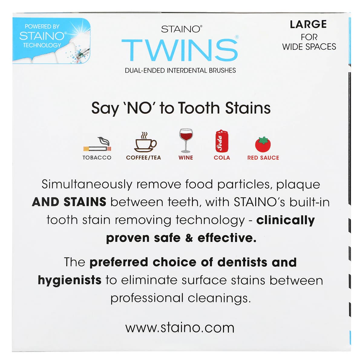 StaiNo Interdental Brushes, Dual End, Travel Size, Cylindrical, Regular, 36/Pkg, S1612P thumbnail 4