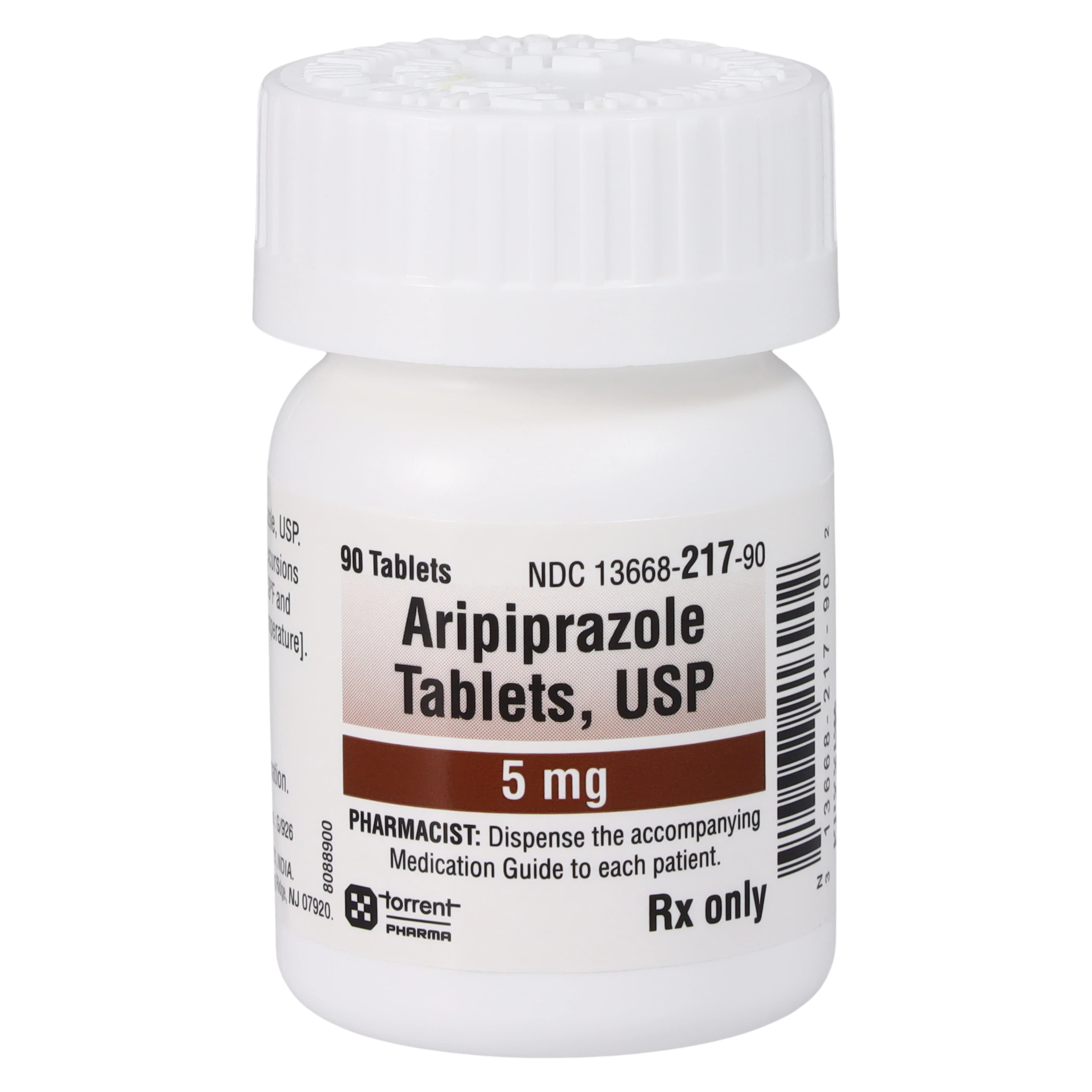 Aripiprazole Tablets 5 mg, 90 Count Bottle (Torrent Pharmaceuticals) - Aripiprazole Tablets - Image 1
