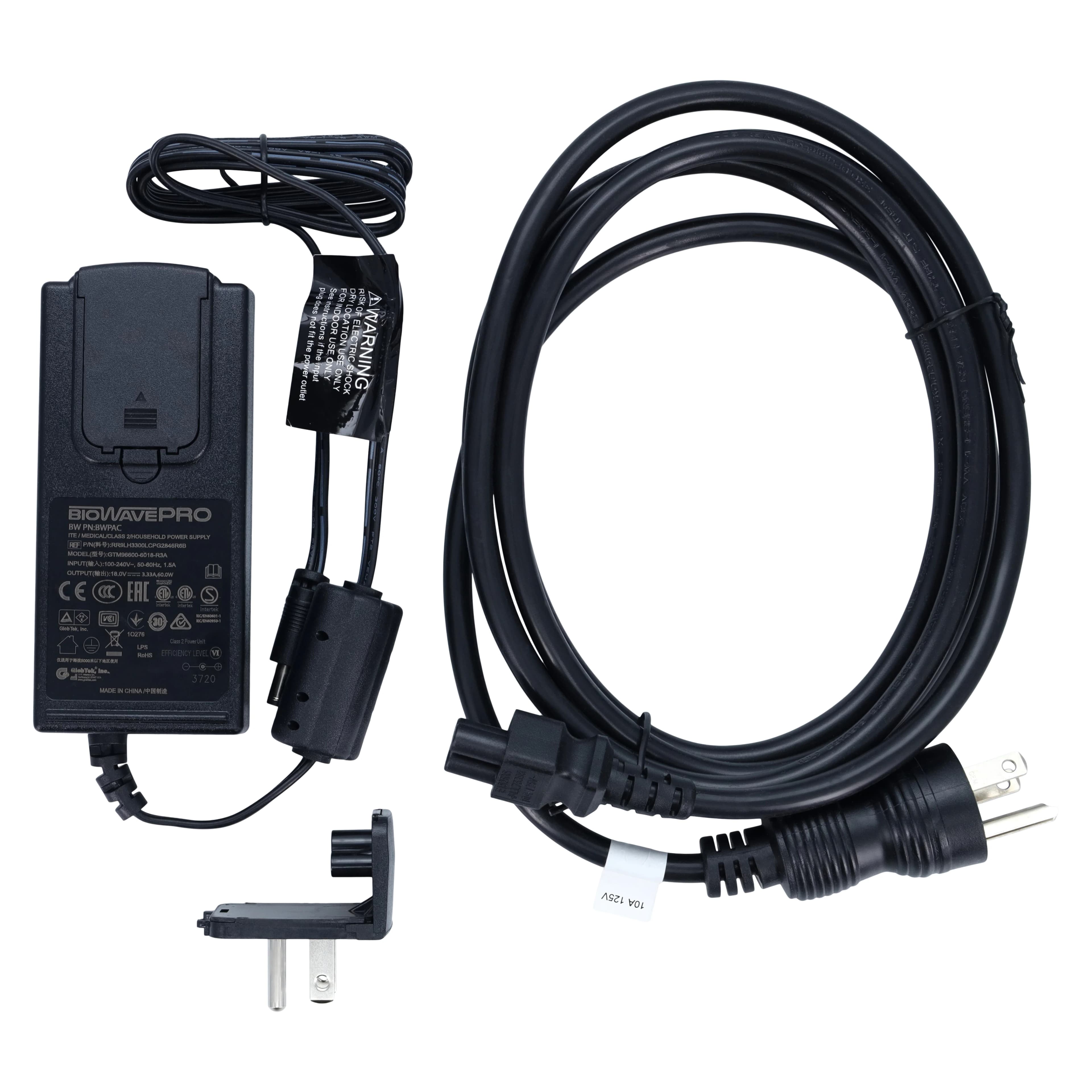 GlobeTek Power Supply Adapter for BioWavePro, Black, AC/DC 100-240V, Each - Power Spply Adptr f/BioWavePro - Image 1