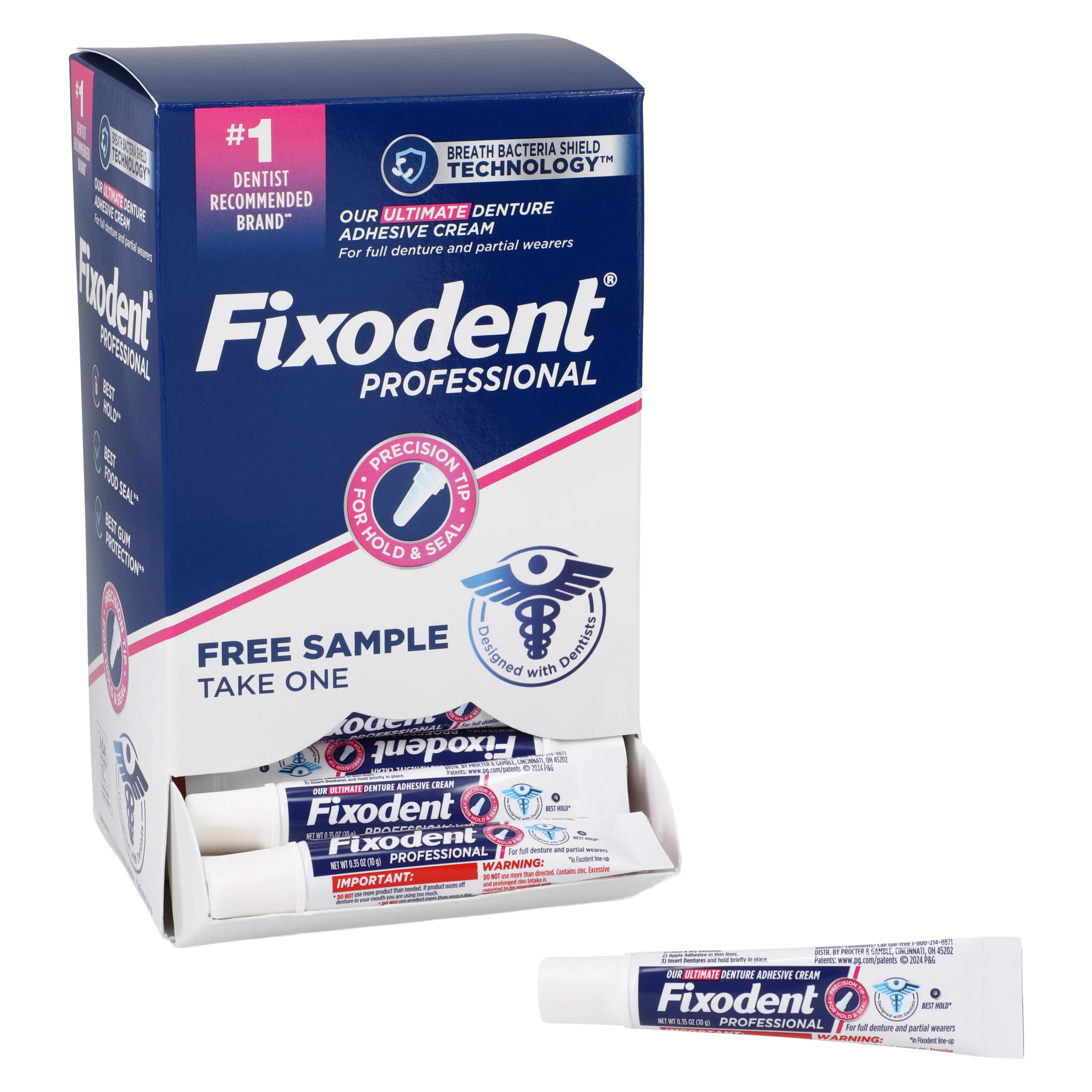 Fixodent Professional Ultimate Denture Adhesive Cream, 0.35 oz Tube, 50/Case - Professional Ultimate Denture Adhesive Cream, 0.35 oz Tube, 50/Cs - Image 1