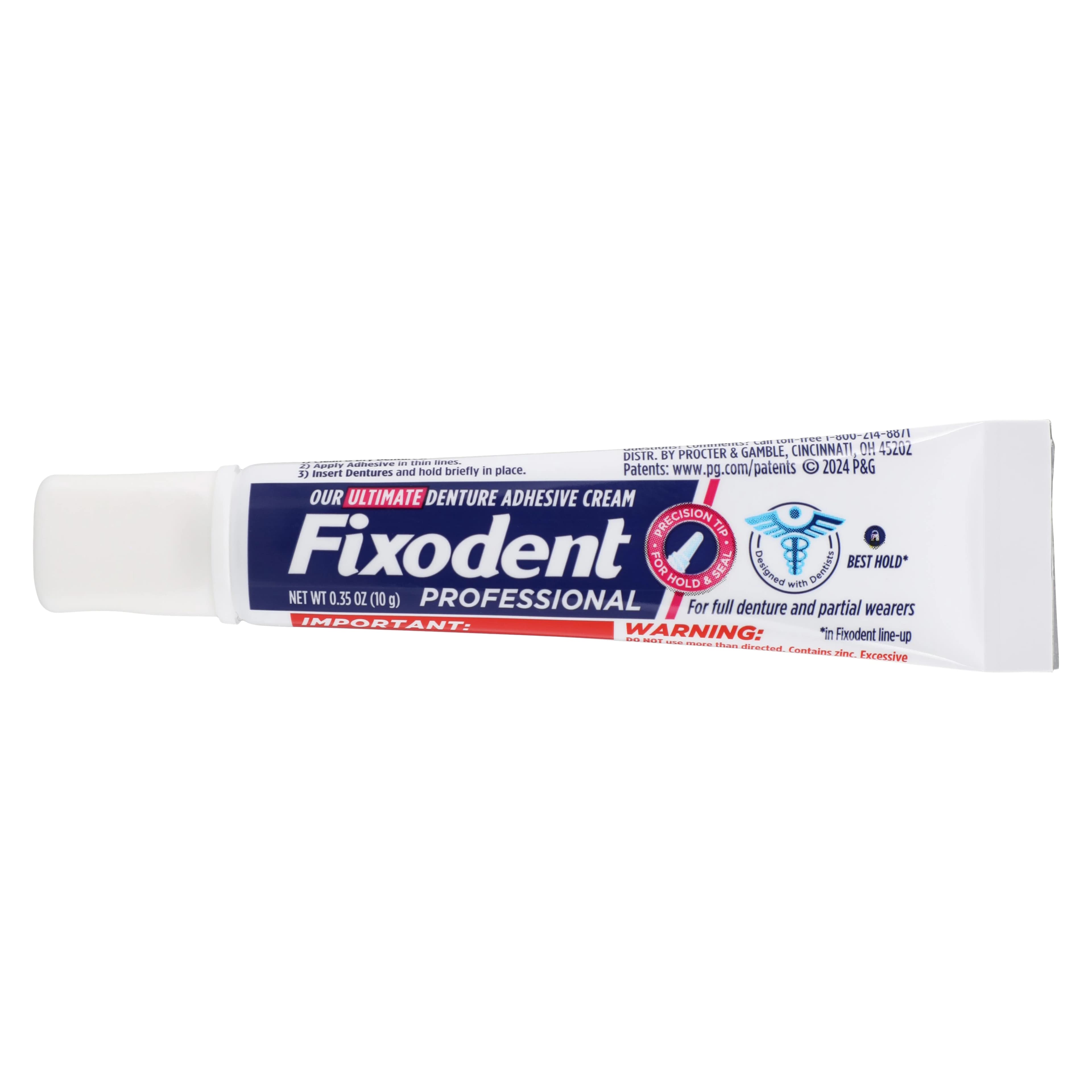 Fixodent Professional Ultimate Denture Adhesive Cream, 0.35 oz Tube, 50/Case thumbnail 2