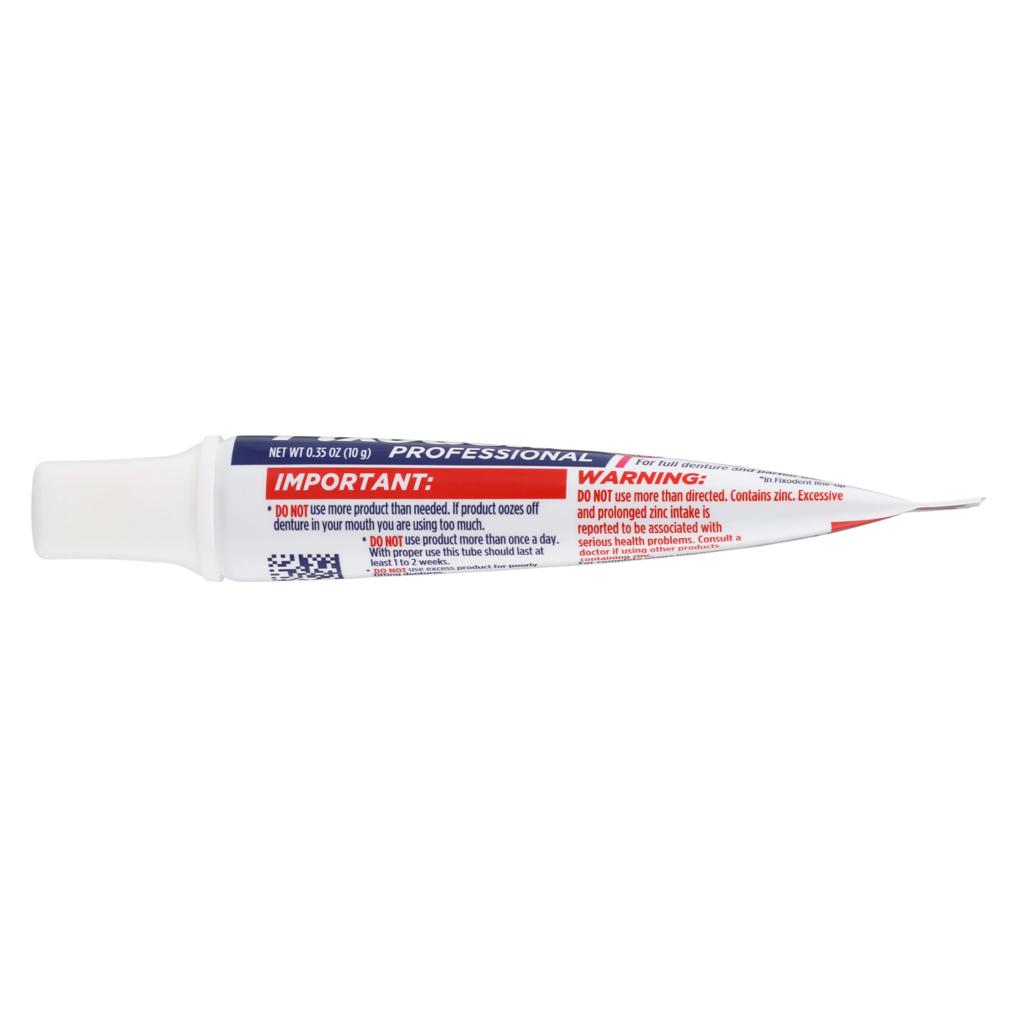 Fixodent Professional Ultimate Denture Adhesive Cream, 0.35 oz Tube, 50/Case thumbnail 3