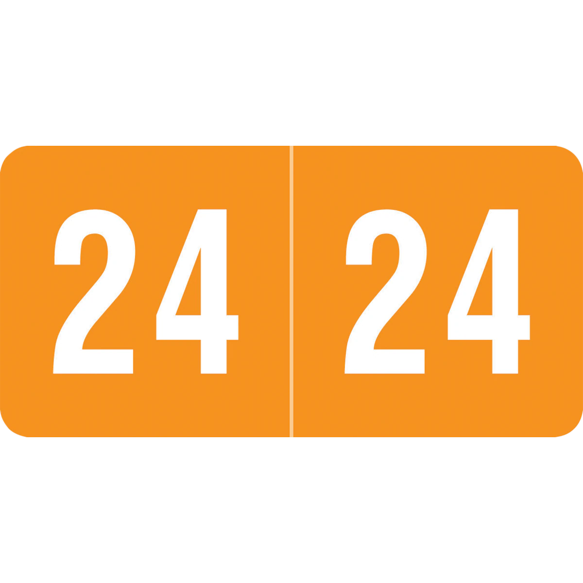 Smead 2024 End Tab Label, Orange, 500/Roll - Label 2024 Smead ET Orange - Image 1