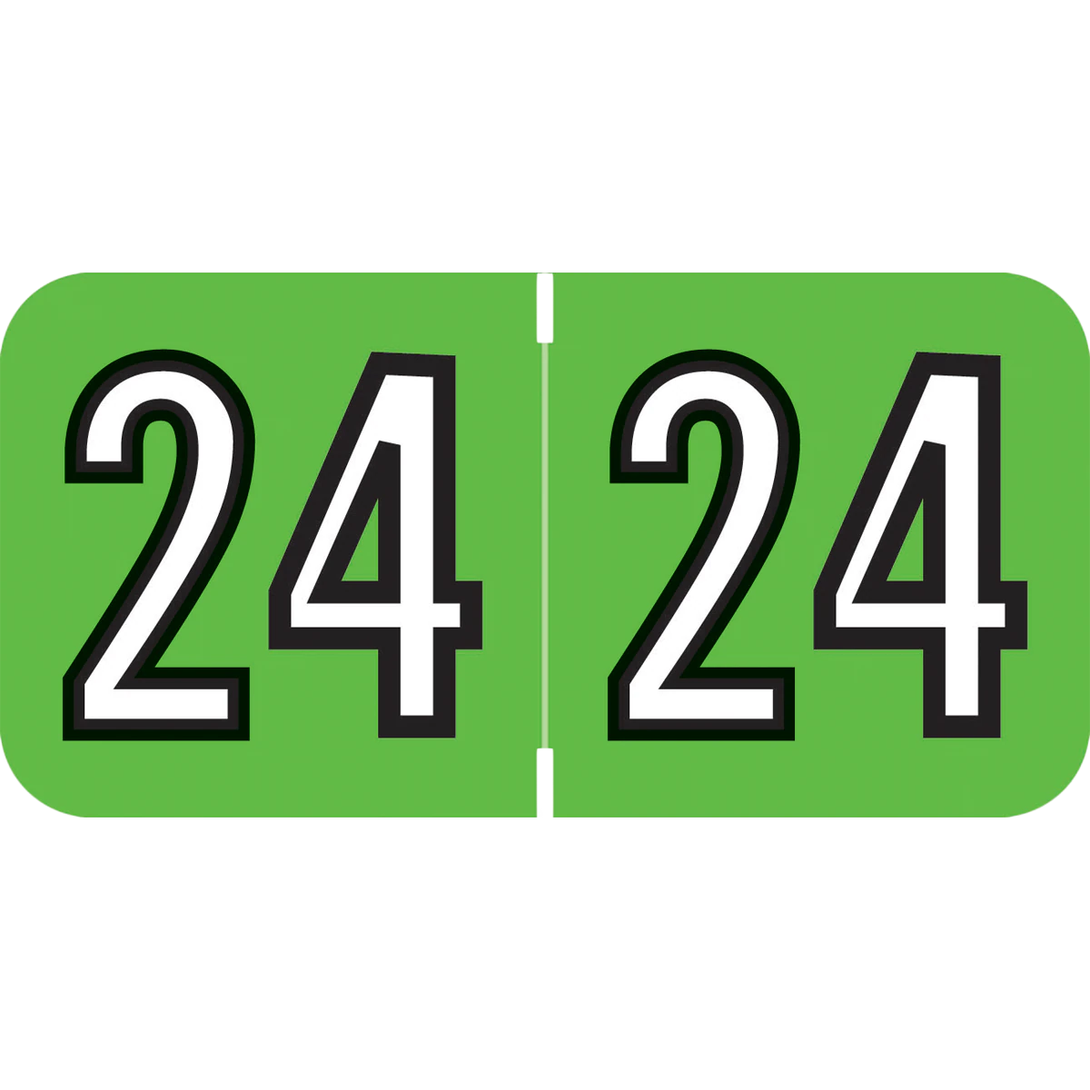 Arden Label Sycom 2024 End Tab Label, Green, 500/Roll - Label 2024 Sycom Green ET - Image 1