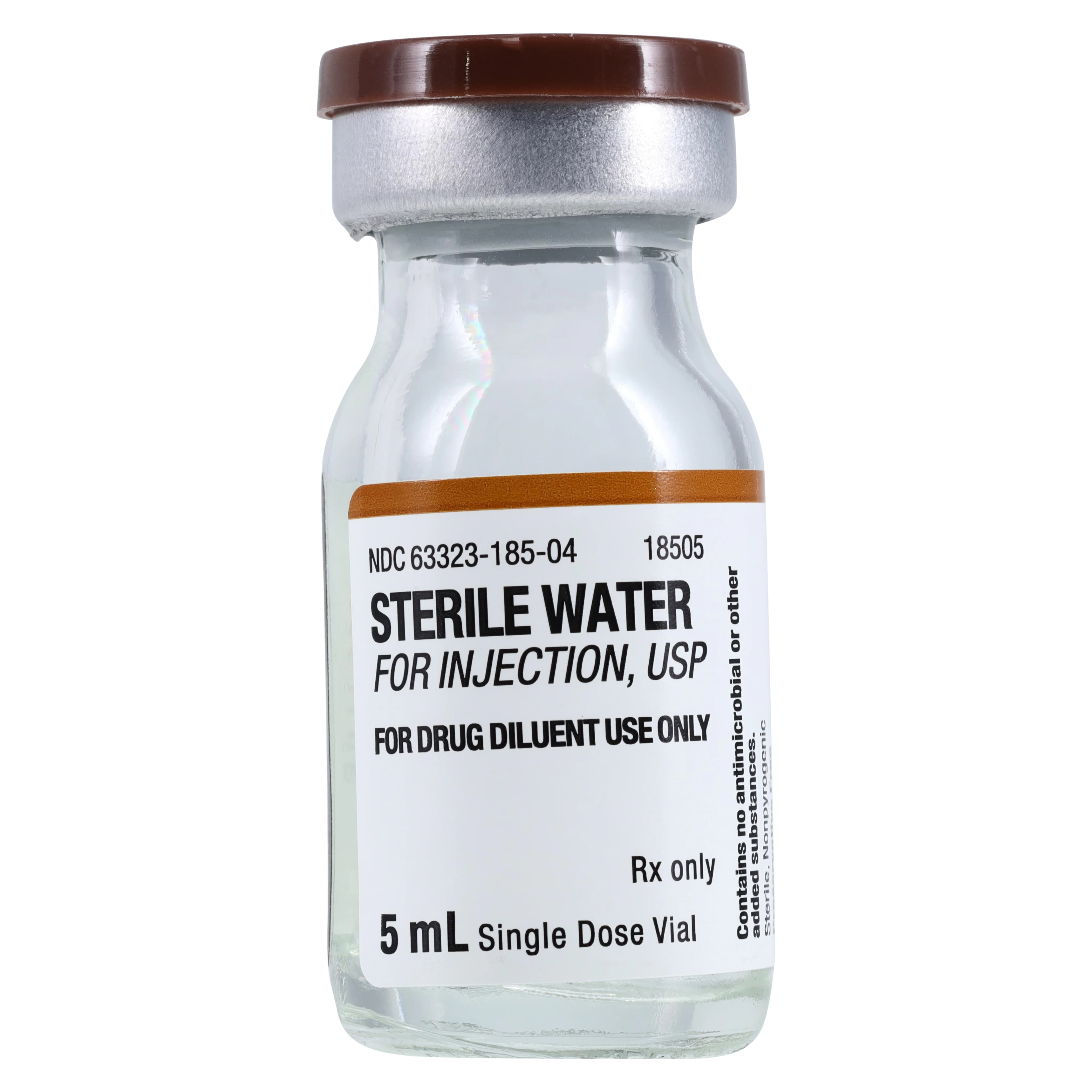 Water for Injection, Sterile, Single Dose Vial (SDV), 5mL, 25/Box thumbnail 2