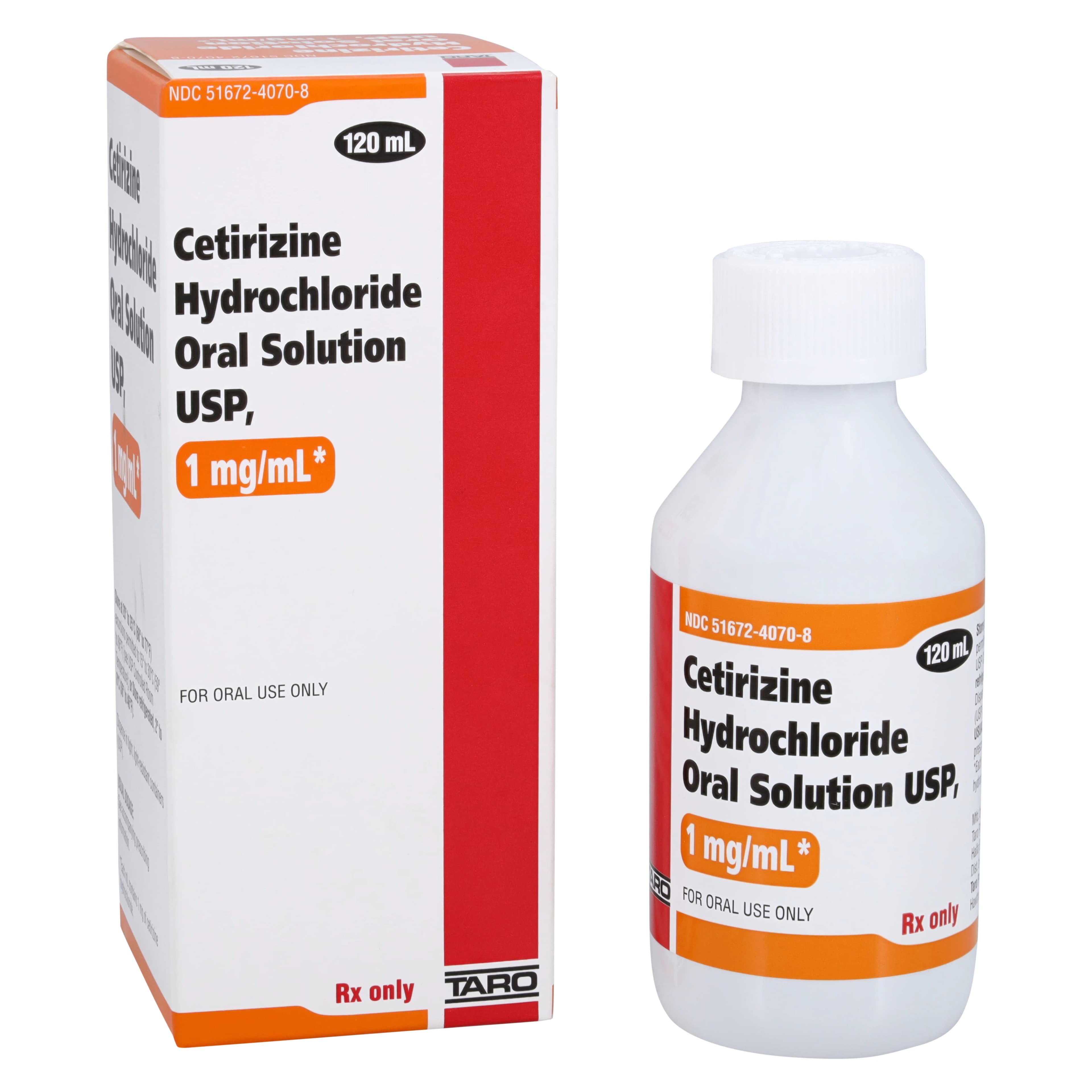 Cetirizine HCl Oral Solution 1mg/mL, Grape, 120mL Bottle - Cetirizine HCl Syrup - Image 1