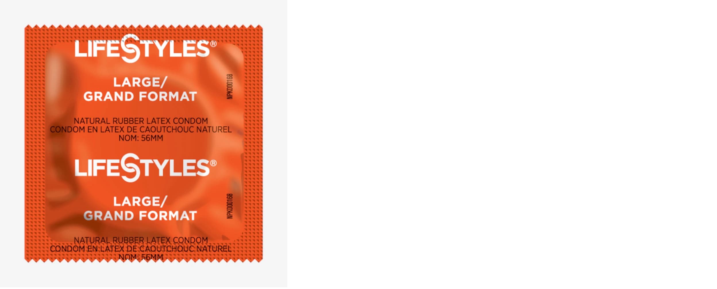 Lifestyles Condom Latex Large, 1008/Case - Condom Lifestyles Large - Image 1