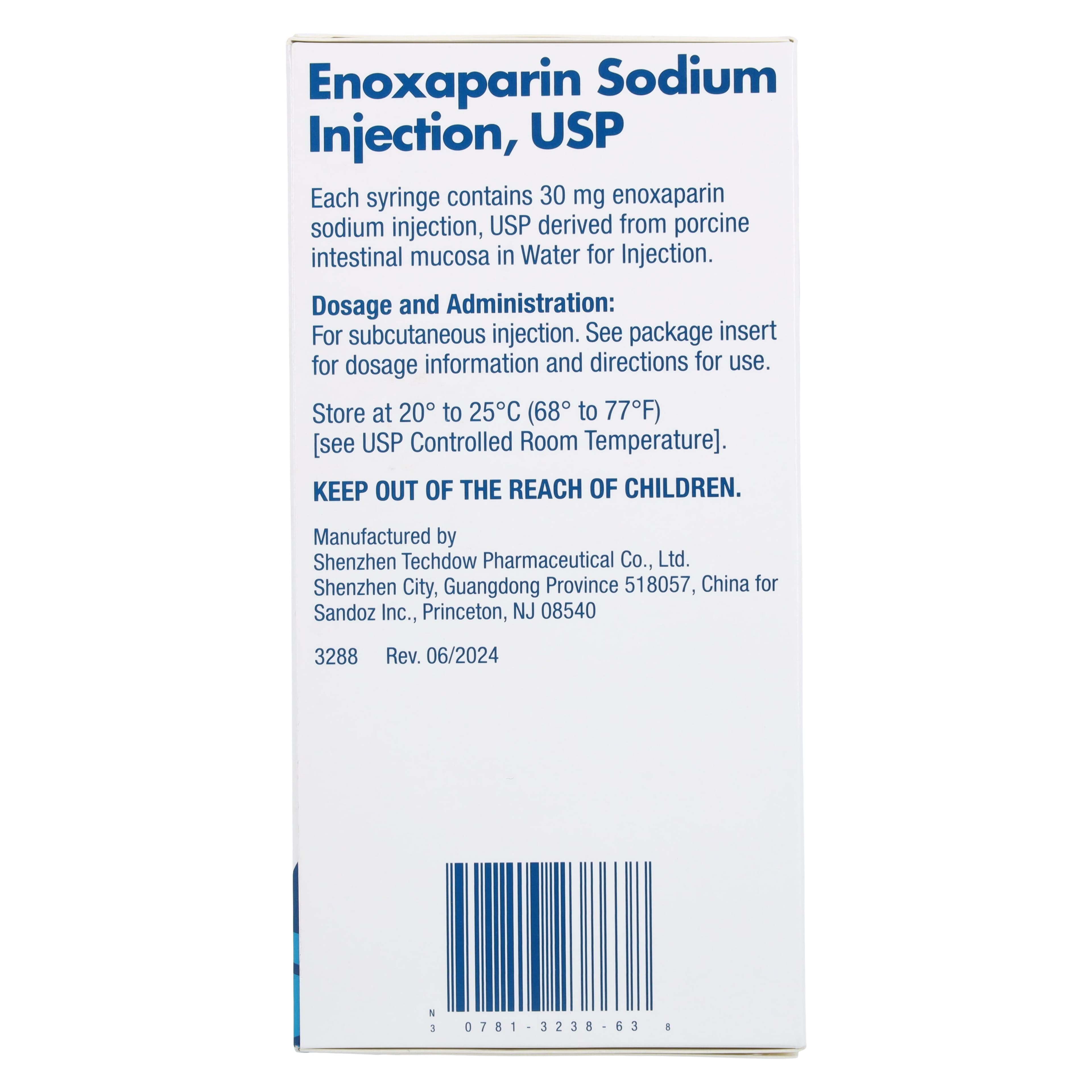 Enoxaparin Sodium Injection 30mg Prefilled Syringe, 0.3mL, 10/Package thumbnail 7