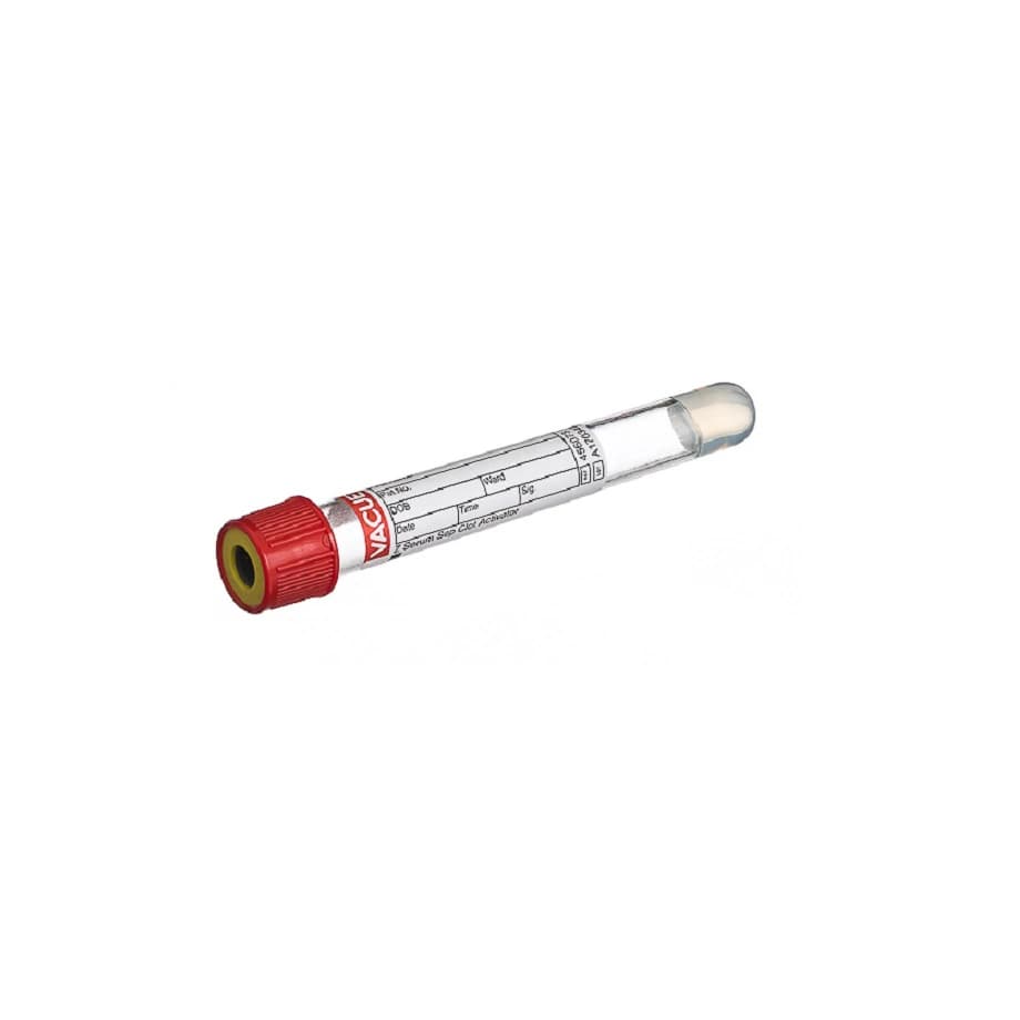 Greiner Bio-One Vacuette Blood Collection Tube, SST, Yellow/Red, 5 mL, Pull Cap, Sterile, 50/Box thumbnail 2