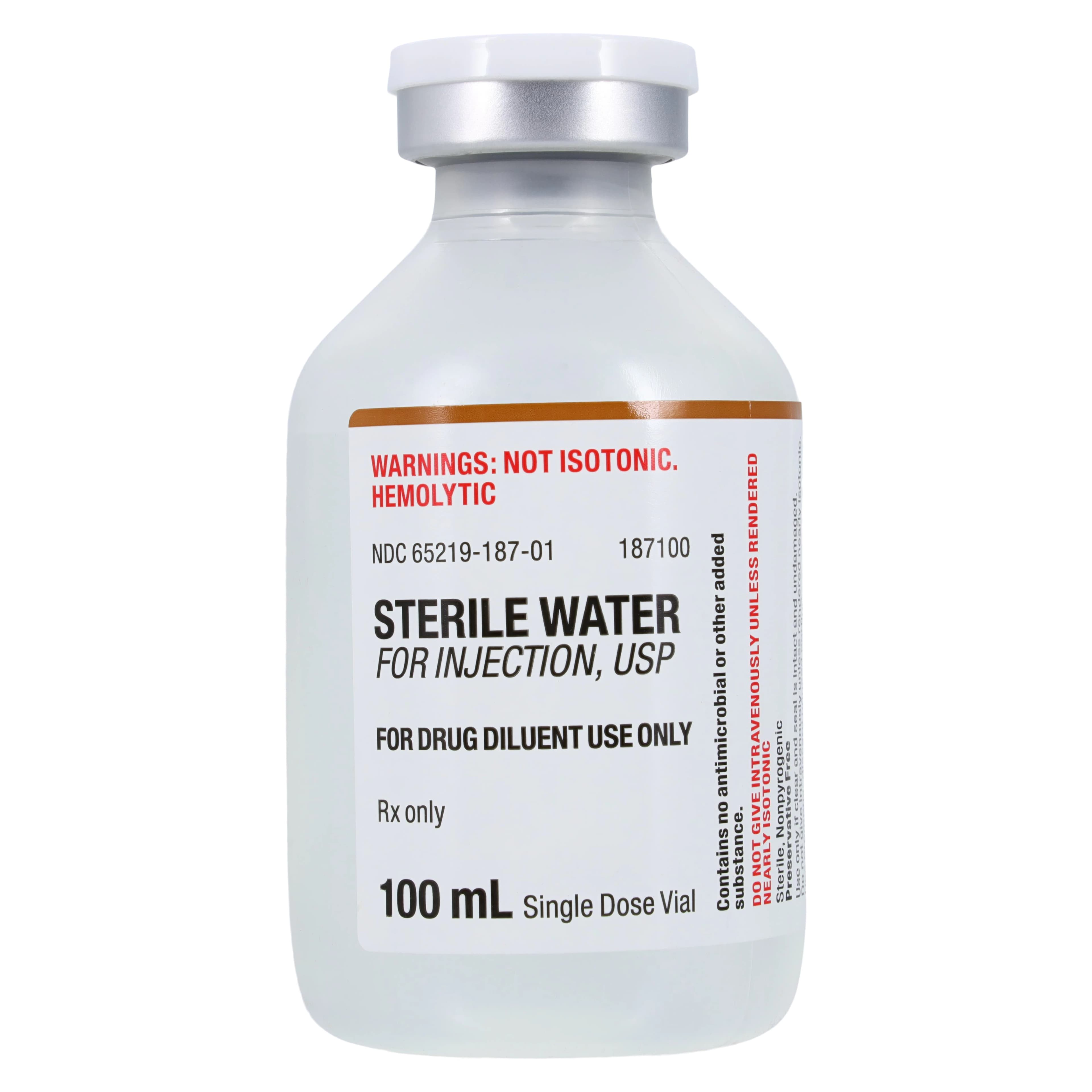 Sterile Water Injection SDV 100mL, 25/Package thumbnail 2