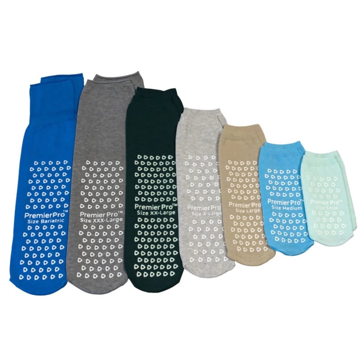 PremierPro Slipper Socks, Polyester Blend, Adult Unisex, Dark Green, 2X Large, Single Tread, Reusable, 48/Case - MED Slippers Sgl-Trd Drk Green - Image 1