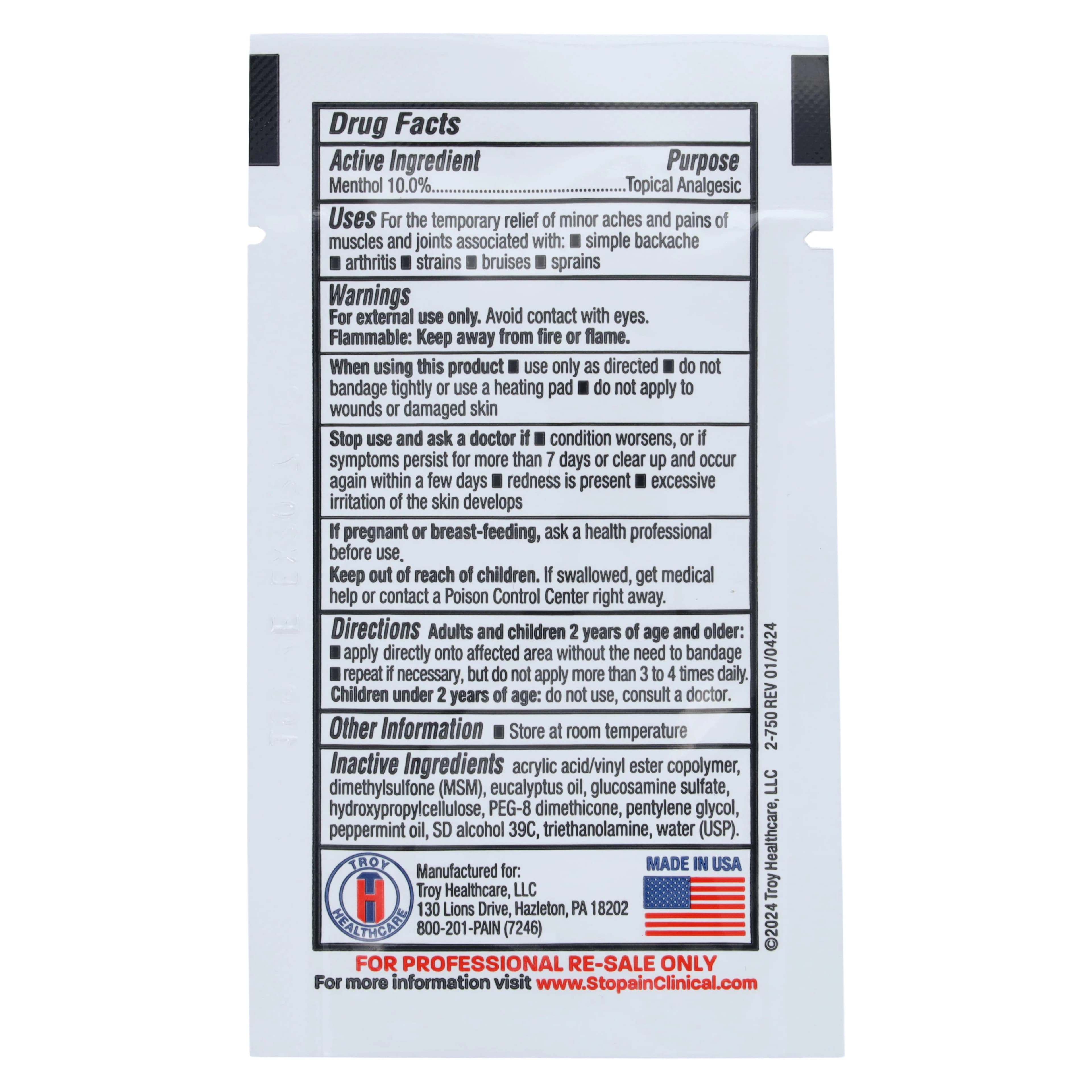 Stopain Clinical Gel, 100/Box thumbnail 3