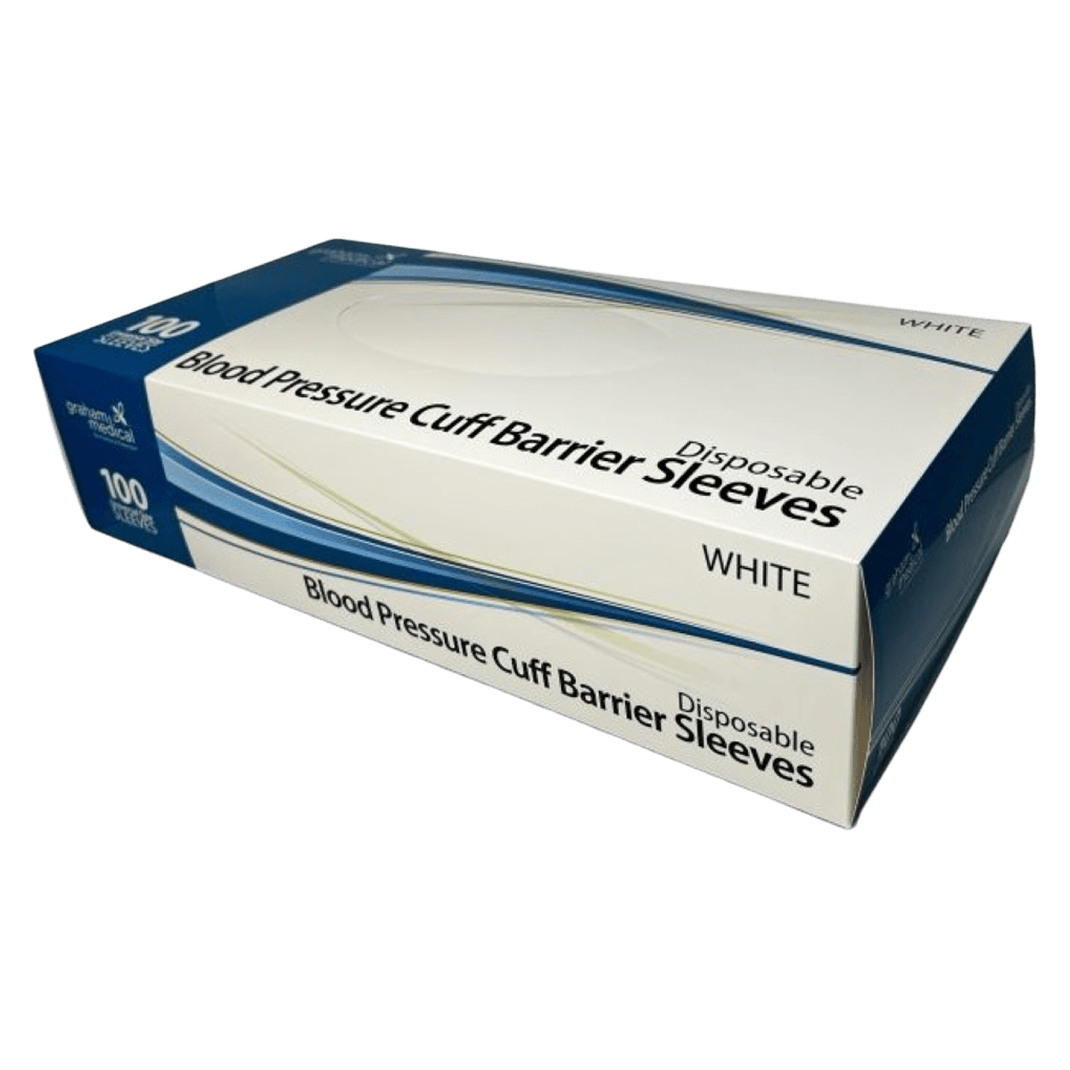 Graham Medical Blood Pressure Cuff Barrier, White, Latex-Free, 18 in x 9.25 in, 500/Case - Blood Pressure Cuff Barrier - Image 1