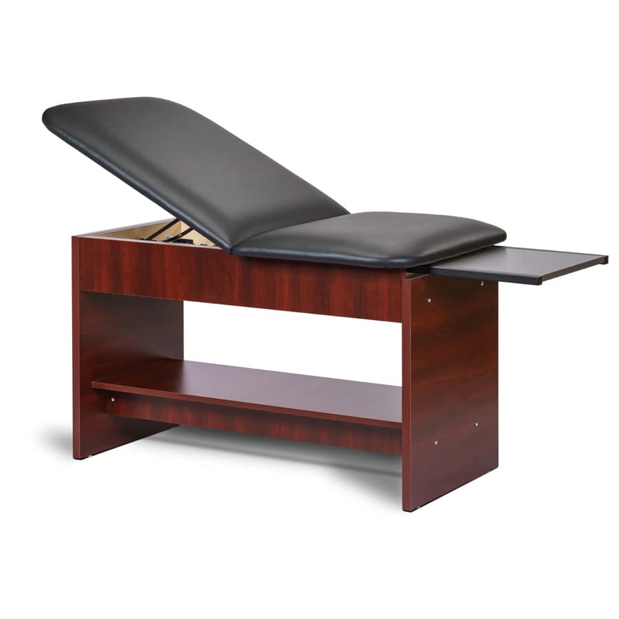 Clinton Industries Panel Leg Series Treatment Table, Dark Cherry/Black, 400 lb Capacity - Table Treatment DrkChry/Black - Image 1
