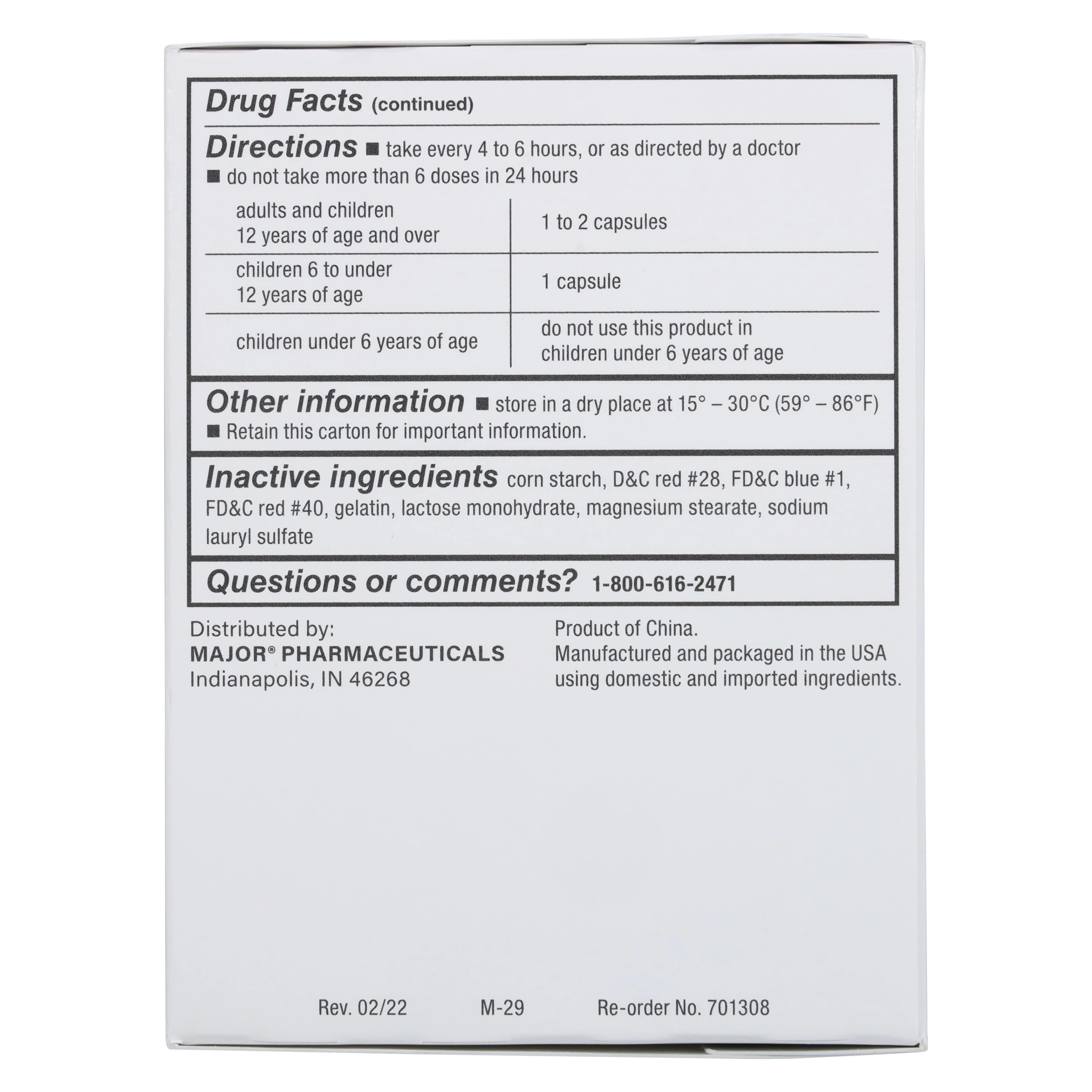 Diphenhydramine HCl Capsules, 25mg, Unit Dose, 100/Box thumbnail 3