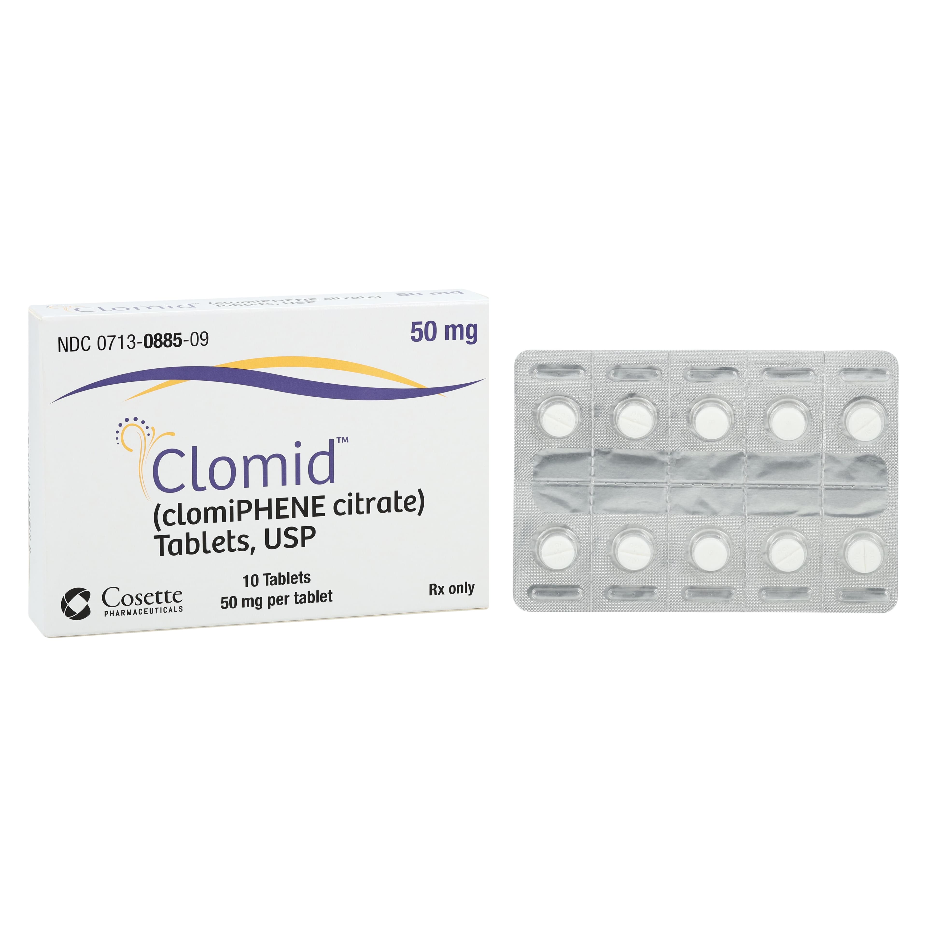 Clomid (Clomiphene Citrate) Tablets 50 mg, Blister Pack of 10, Unit Dose (1x10 UD) - Clomid Tablets 1x10UD - Image 1