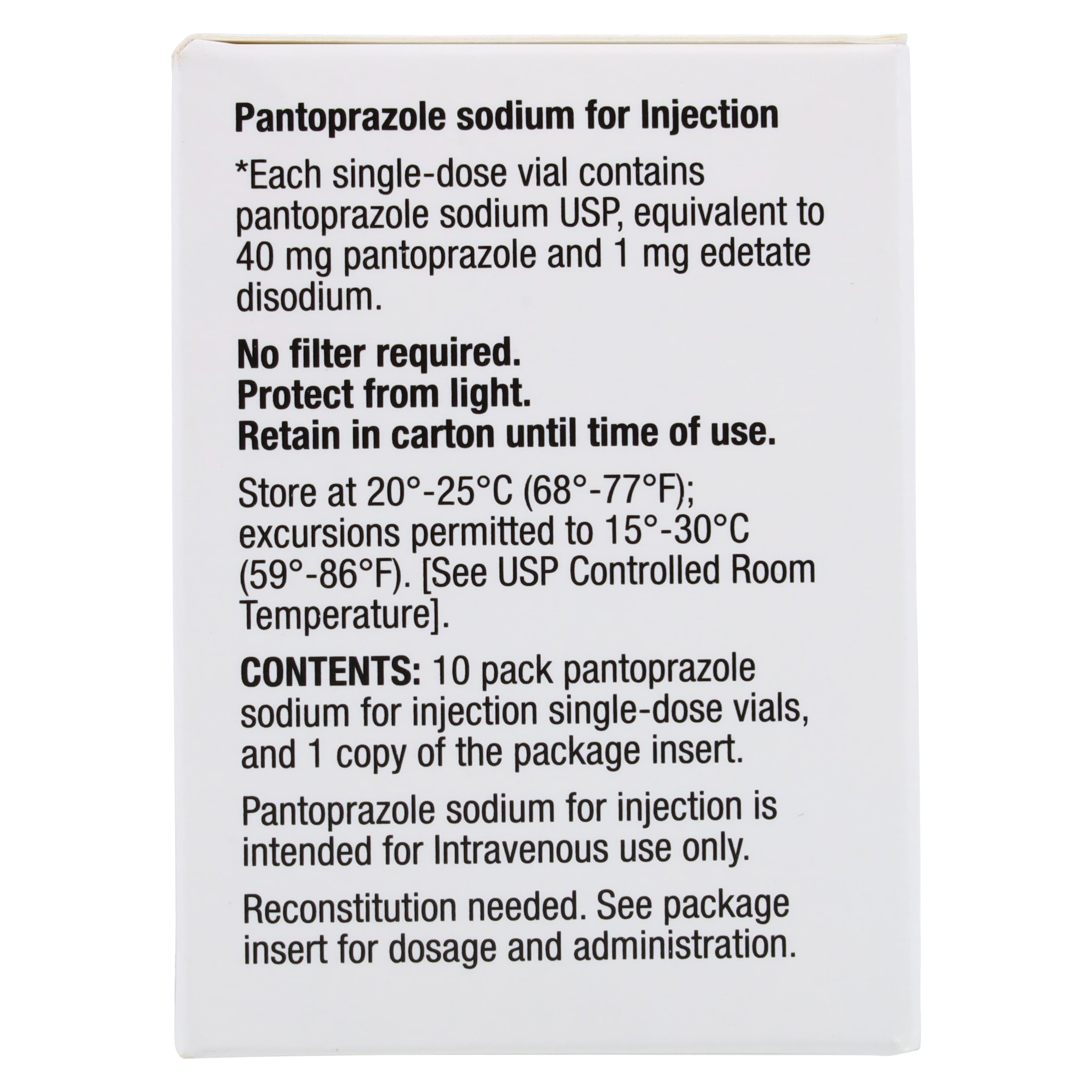 Pantoprazole Sodium Injection, 40 mg/vial, Single-Dose Vial, 10/Package, Heritage Pharmaceuticals thumbnail 4