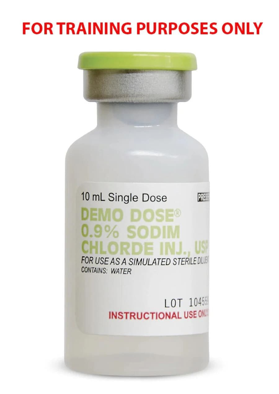 Pocket Nurse Training Demo Dose Sodium Chloride Injection, 10mL - Training Demo Dose NaCl Inj - Image 1