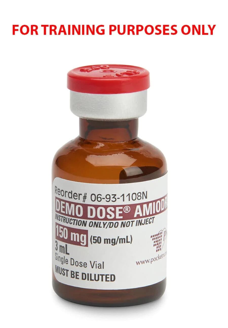 Demo Dose Amiodarone Simulated IV Drug Training Aid, Each - Training Demo Dose Amiodron - Image 1