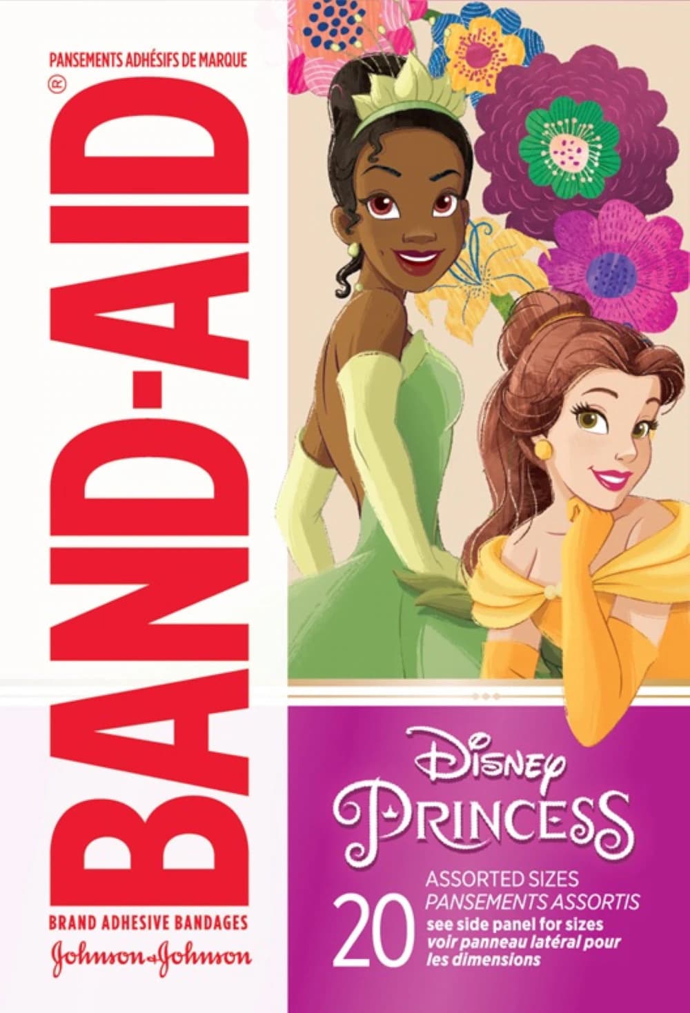 Band-Aid Disney Princess Adhesive Strip Bandages, Plastic, Assorted Sizes, Sterile, 20/Box - Band-Aid Disney Princess - Image 1