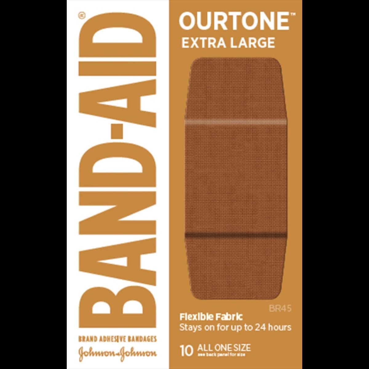 Band-Aid Ourtone Adhesive Bandage, Fabric, XL, BR45, Sterile, 10/Box - Band-Aid Ourtone BR45 XL - Image 1