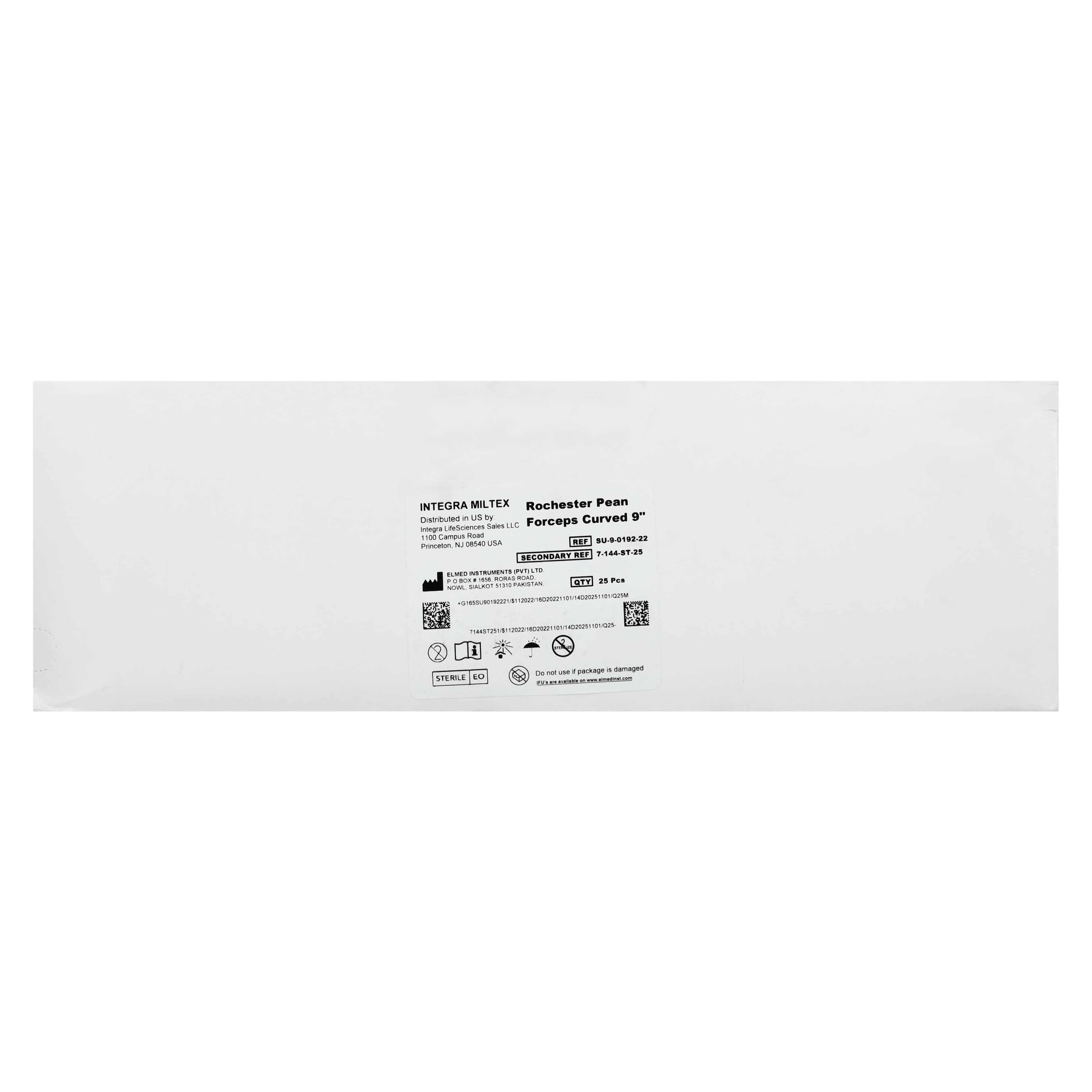 Miltex Rochester Pean Forceps, Curved, 9", Stainless Steel, 25/Box, 7-144-ST-25 thumbnail 3