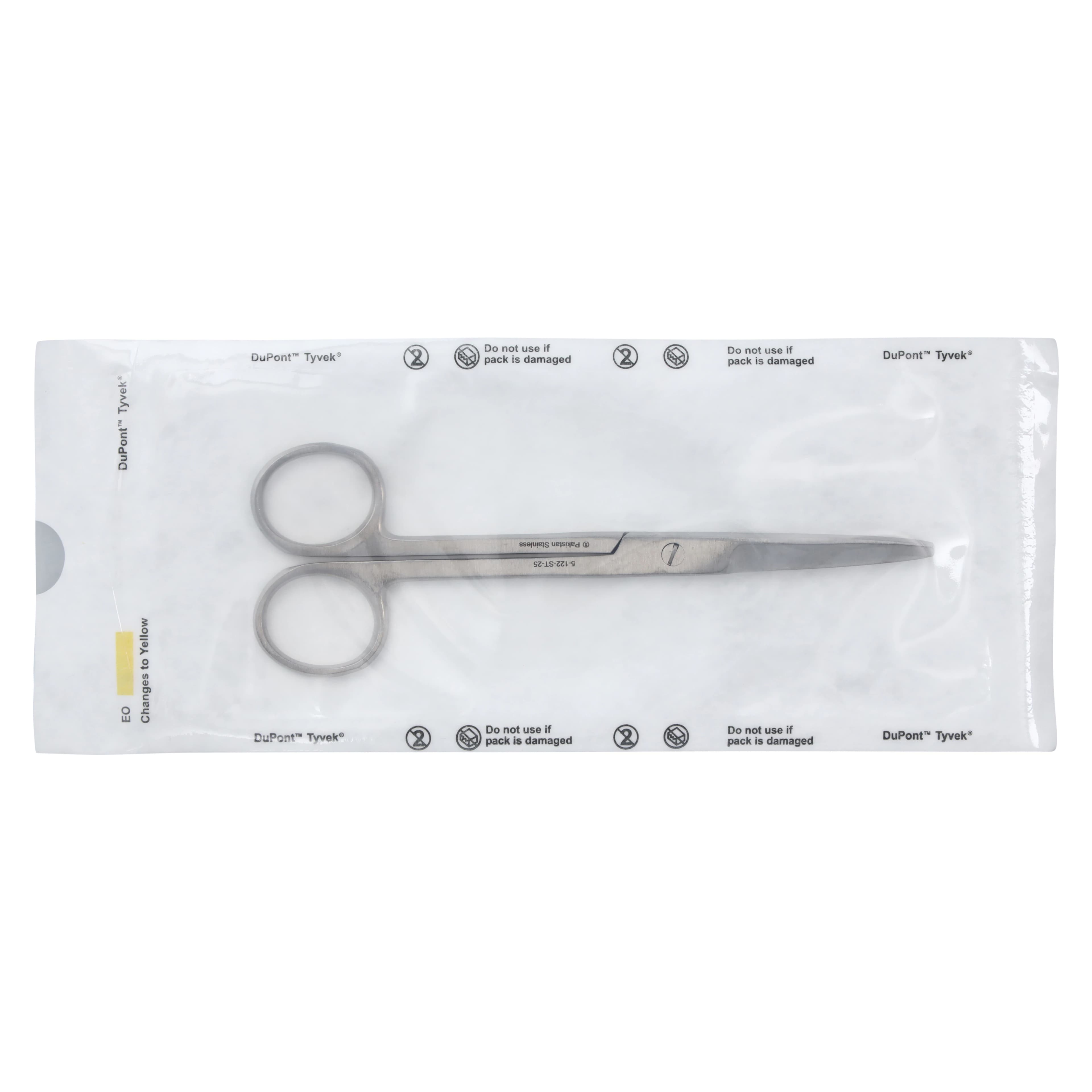 Miltex Mayo Scissors, Straight, 5-1/2", Stainless Steel, Sterile, Disposable, 25/Box - Mayo Scissors Straight - Image 1