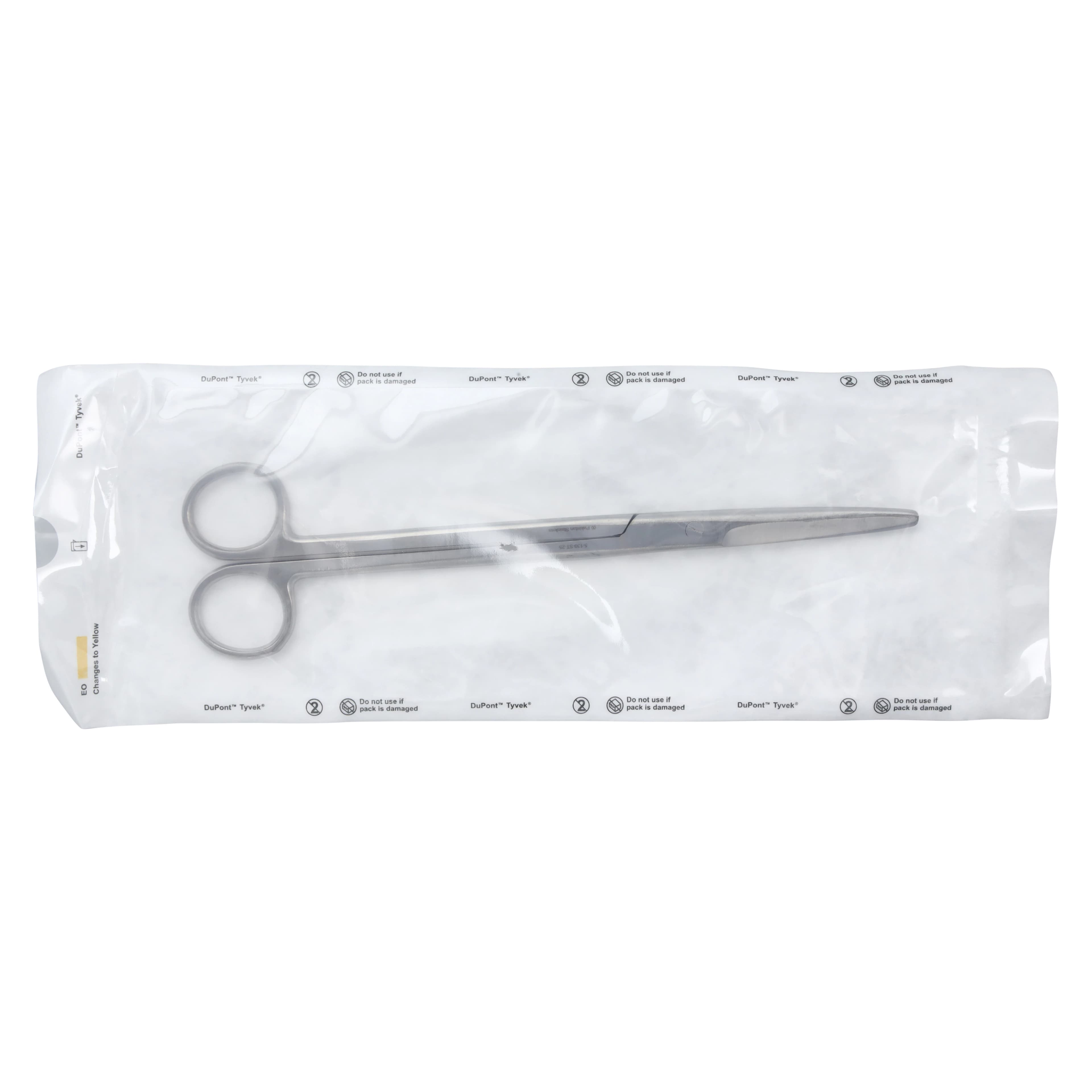 Miltex Mayo Dissecting Scissors, Curved, 9", Stainless Steel, Sterile, Disposable, 25/Box - Scissors Mayo Dissecting Curve - Image 1