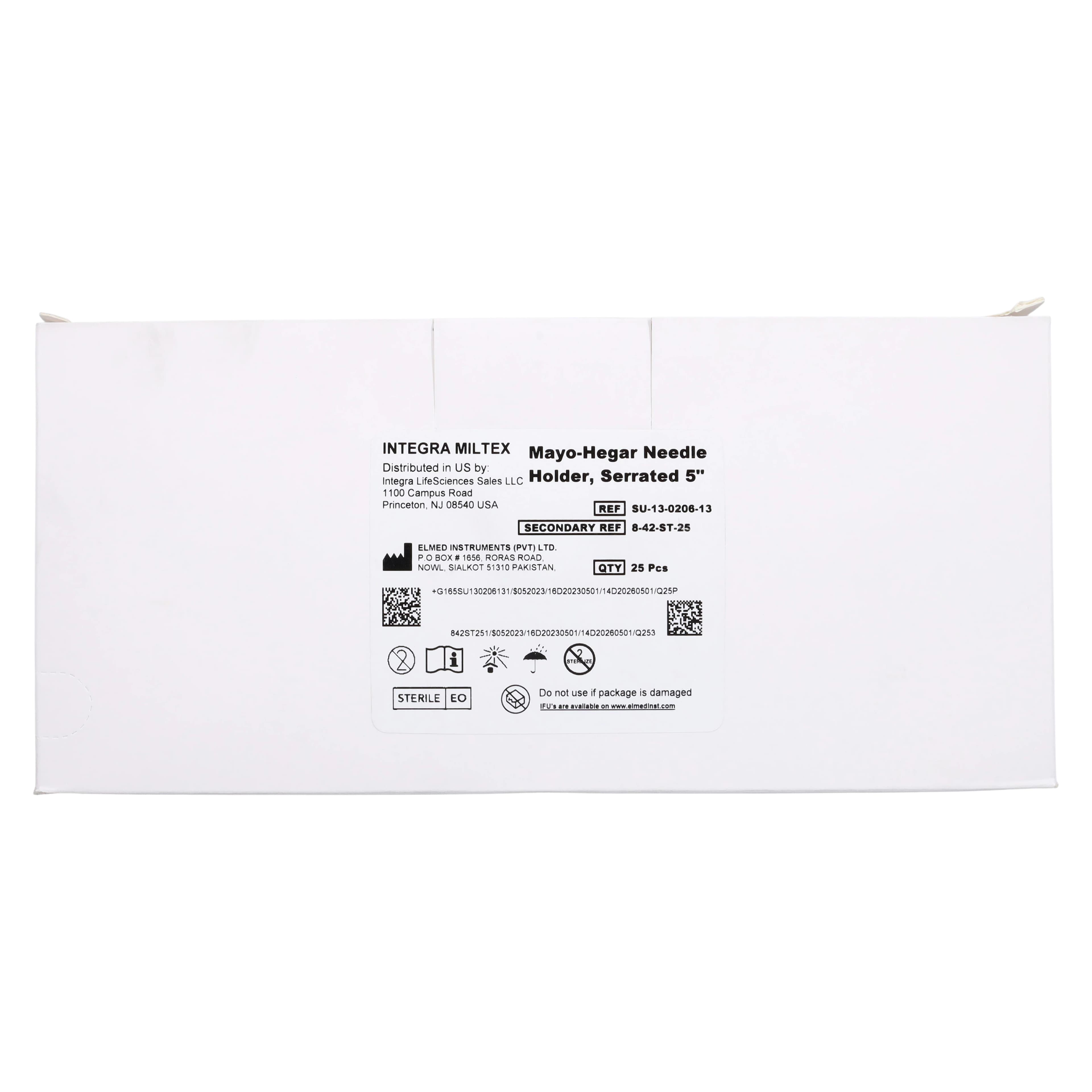 Miltex Mayo-Hegar Needle Holder, 5" Serrated Stainless Steel, 25/Box (8-42-ST-25) thumbnail 3