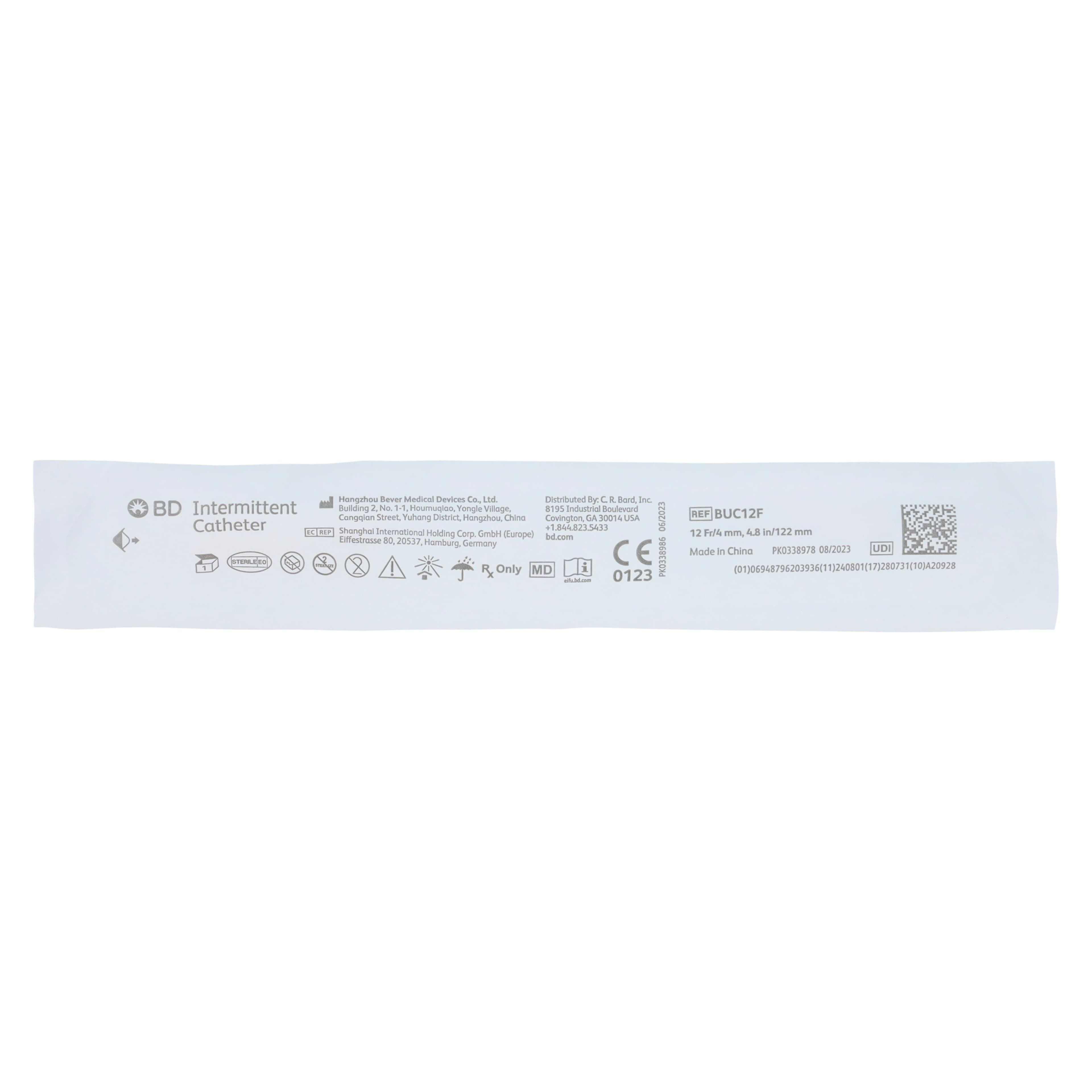 Intermittent Catheter, Female Straight, PVC, 12 Fr thumbnail 3
