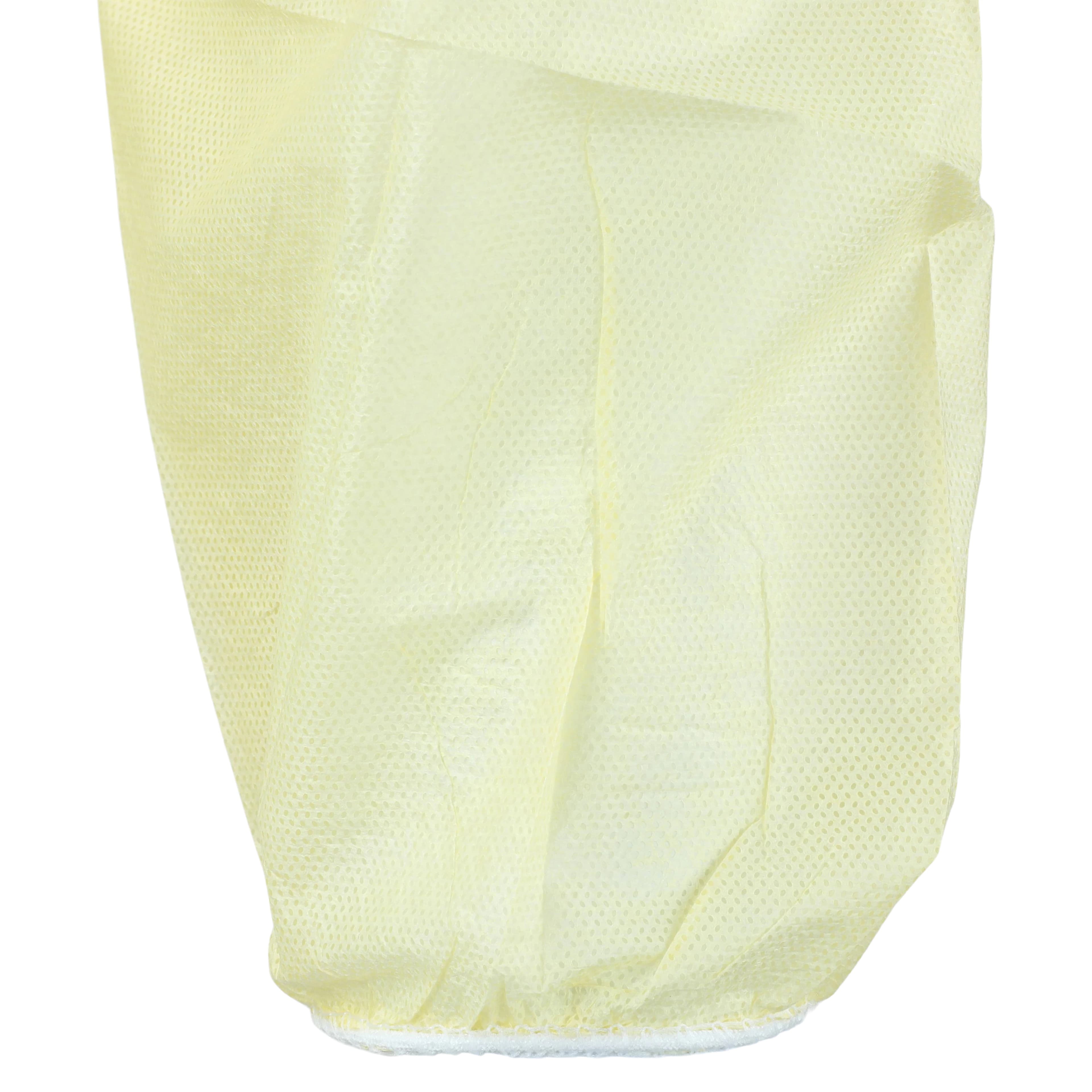 Tronex AAMI Level 2 Isolation Gown, Multi-Layer Non-Woven, X-Large, Yellow, Knee-Length, Full Back, Elastic Cuff, 10/Bag thumbnail 6
