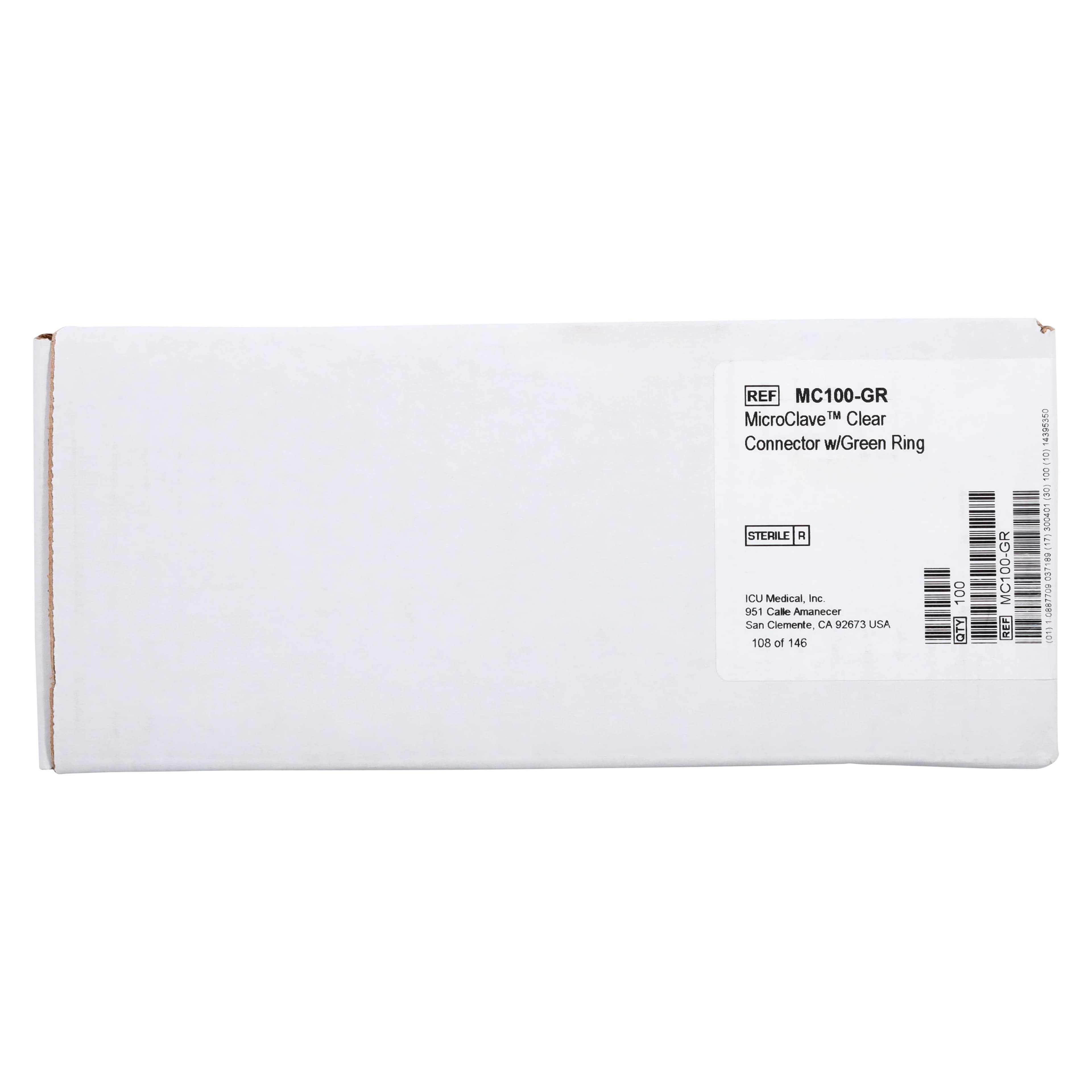 ICU Medical MicroClave IV Connector, Clear/Green, 100/Case thumbnail 3
