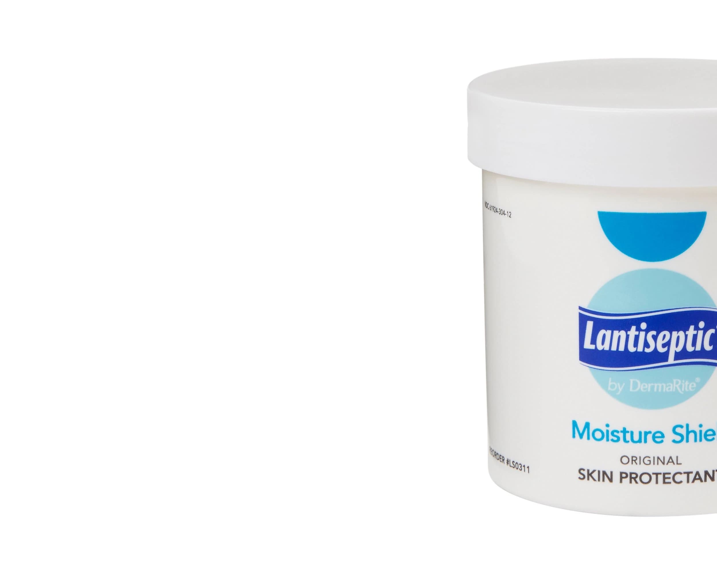 Lantiseptic Moisture Barrier Skin Protectant, Lanolin, White, Unscented, Paraben Free, 12 oz Jar - Lantiseptic Moisture Shield - Image 1